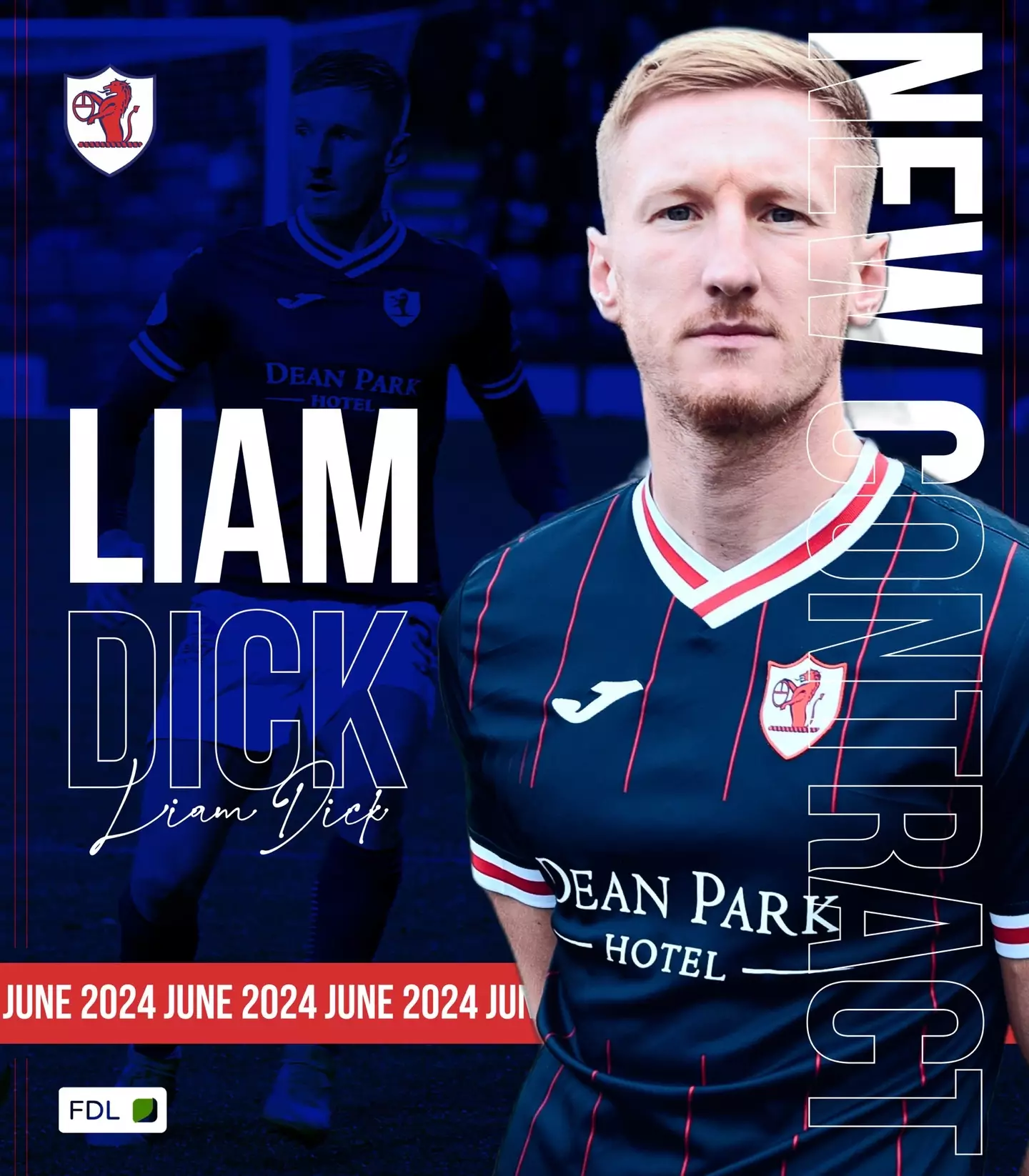 Raith Rovers FC announced Liam Dick's contract extension.