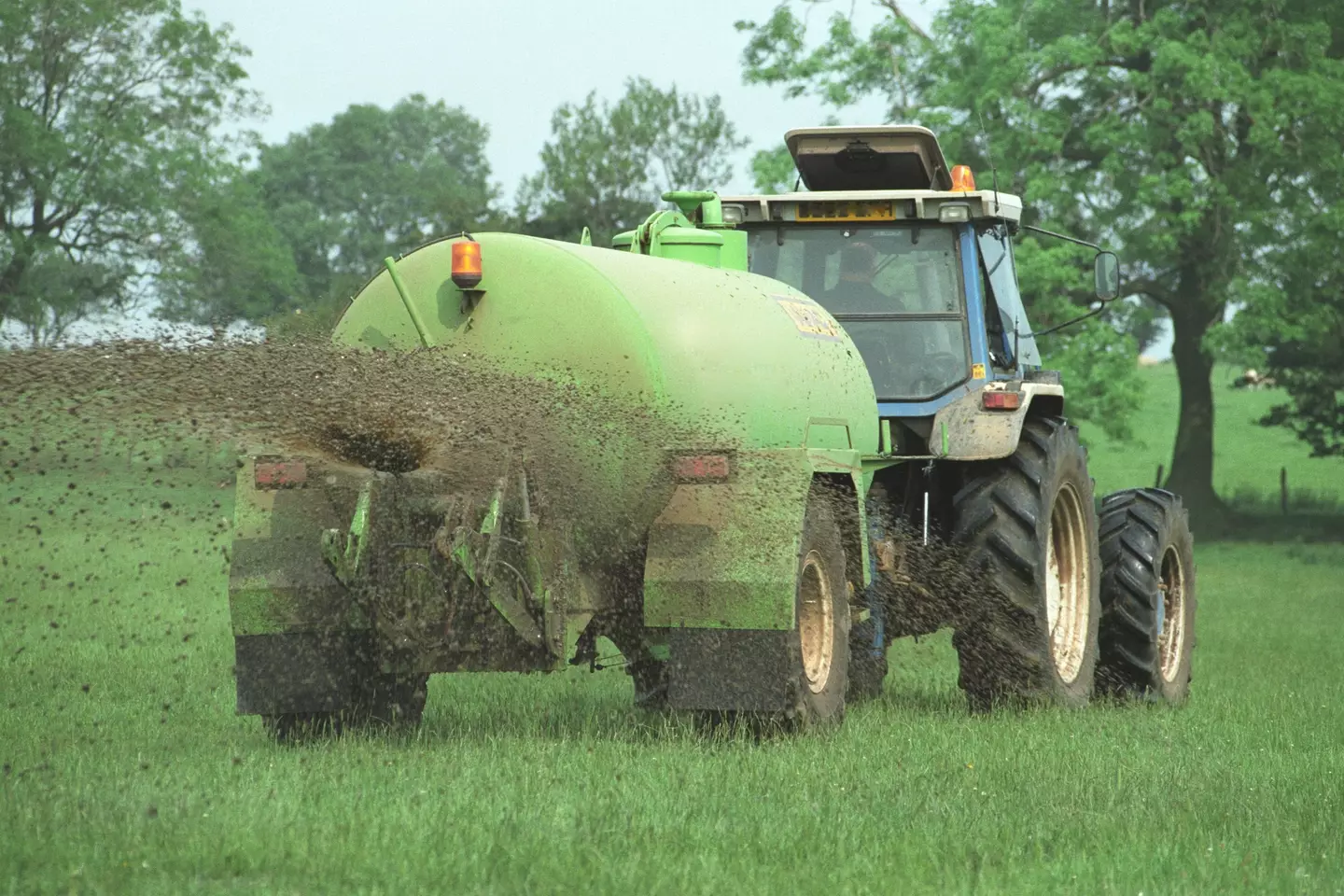 The farmers sprayed slurry (or liquid manure) at the caravans, which were supposedly parked on their field illegally (Andrew Linscott/Getty stock images)