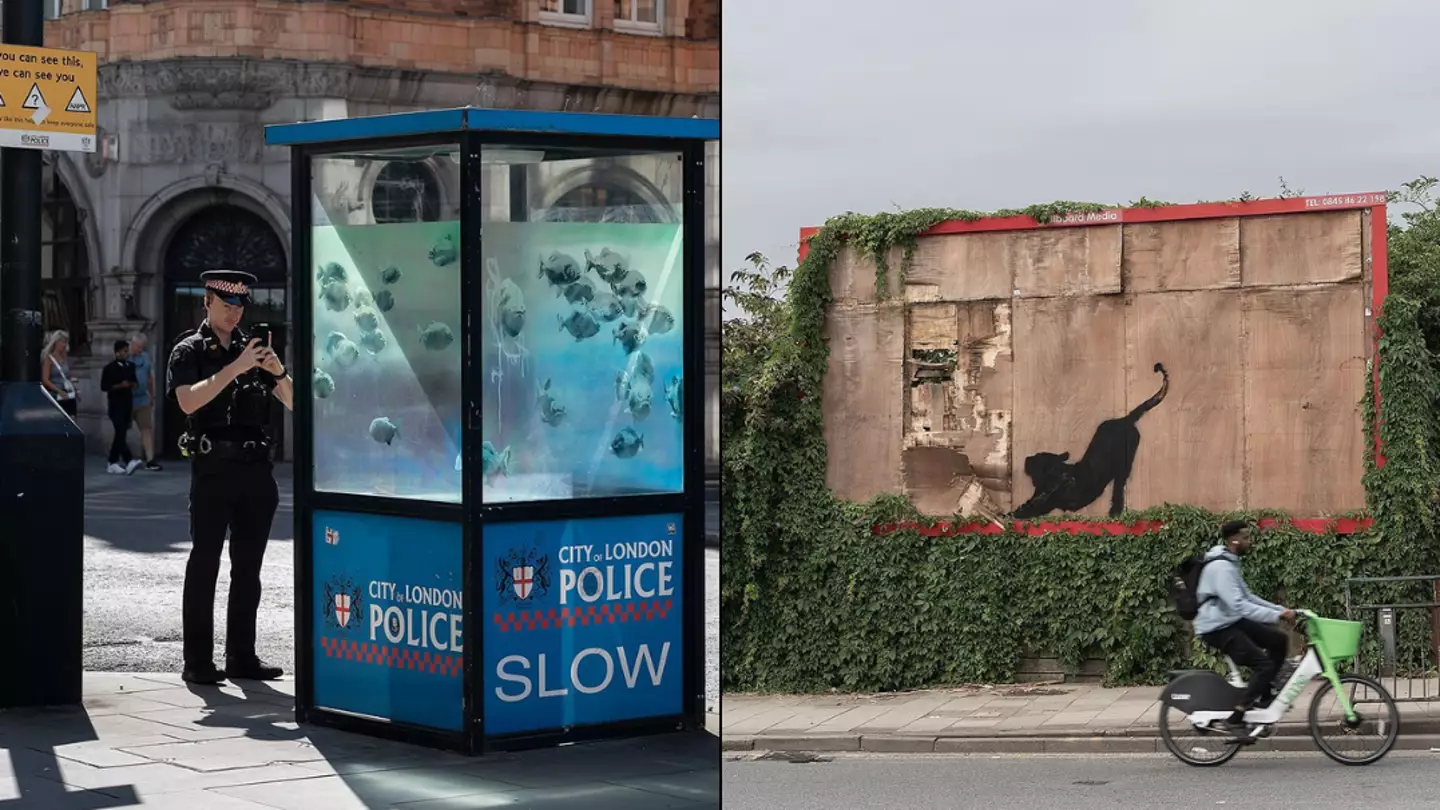 Meaning behind Banksy's graffiti revealed as he 'releases seventh work this week'