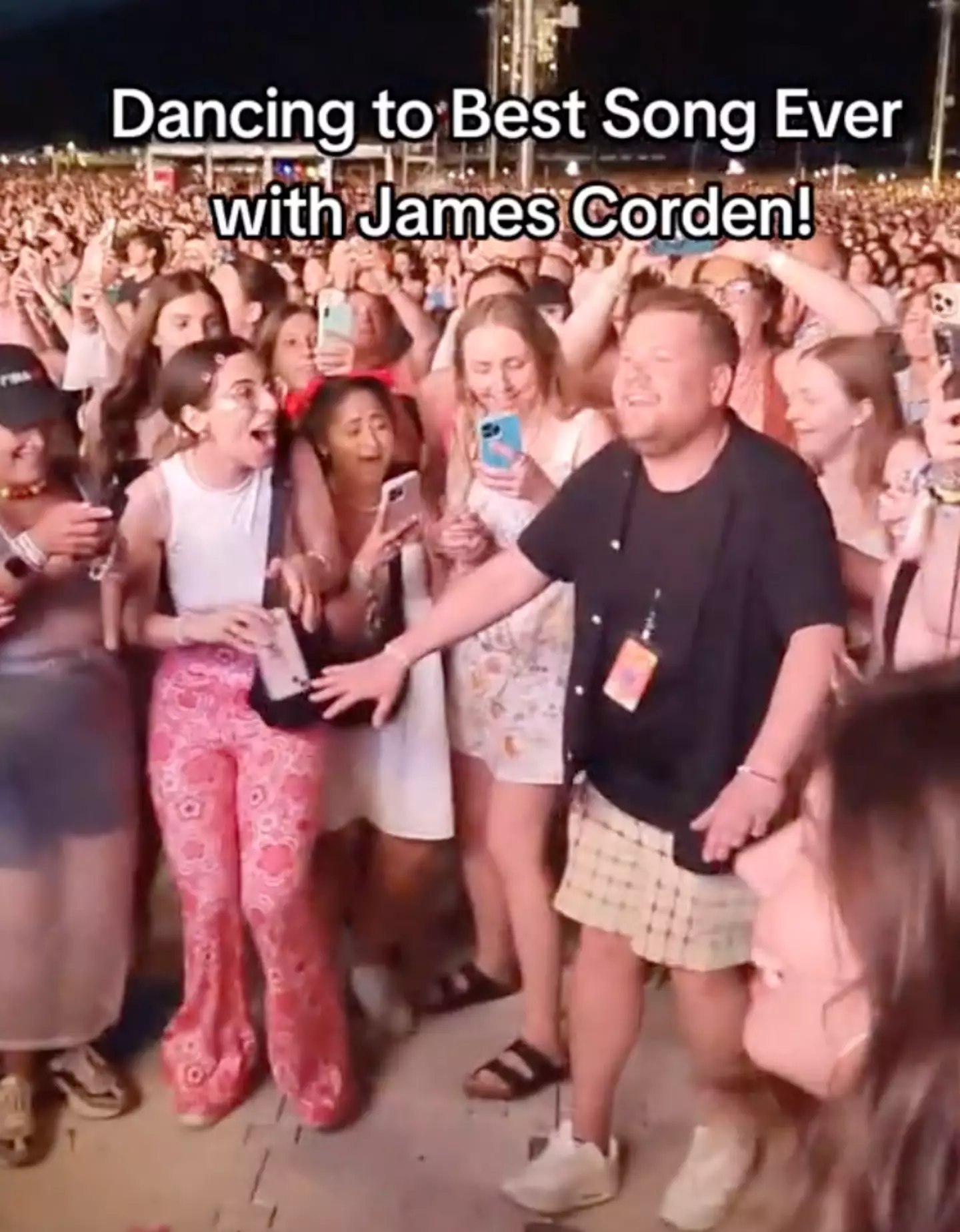 James Corden was vibing at Harry Styles' concert.