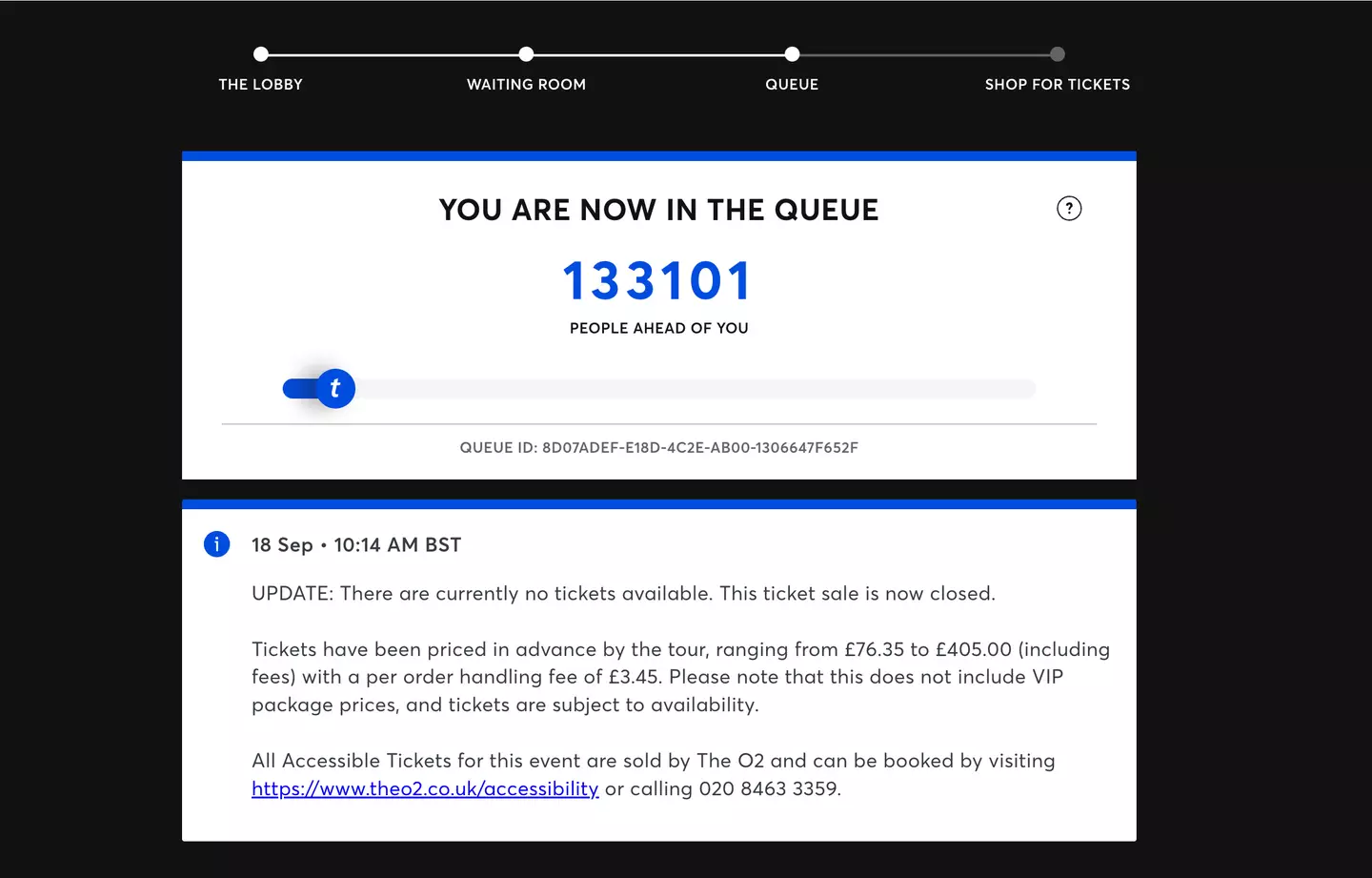 Ticketmaster sold out in less than 22 minutes (LADbible Group)