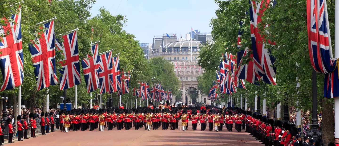The Trooping of the Colour event is held every summer in celebration of the monarch's birthday.