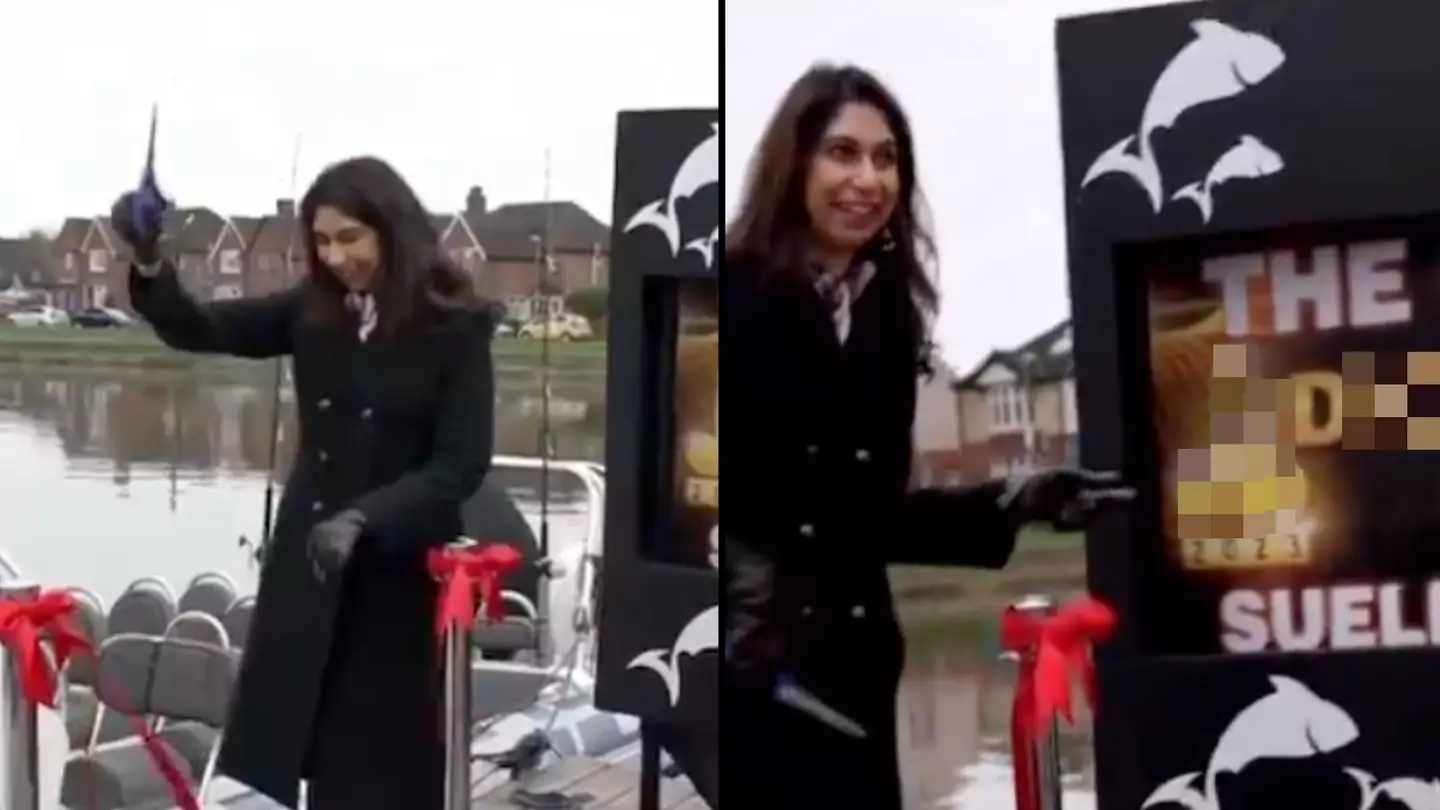 Suella Braverman tricked into accepting 'D**k of the Year' award in humiliating prank