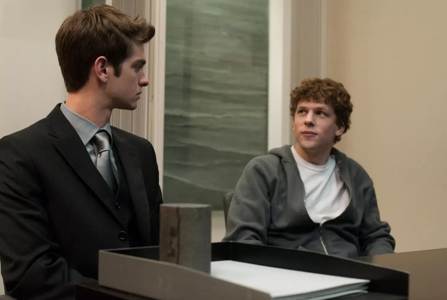 Jesse Eisenberg and Andrew Garfield starred as Mark Zuckerberg and Eduardo Saverin (Sony Pictures)