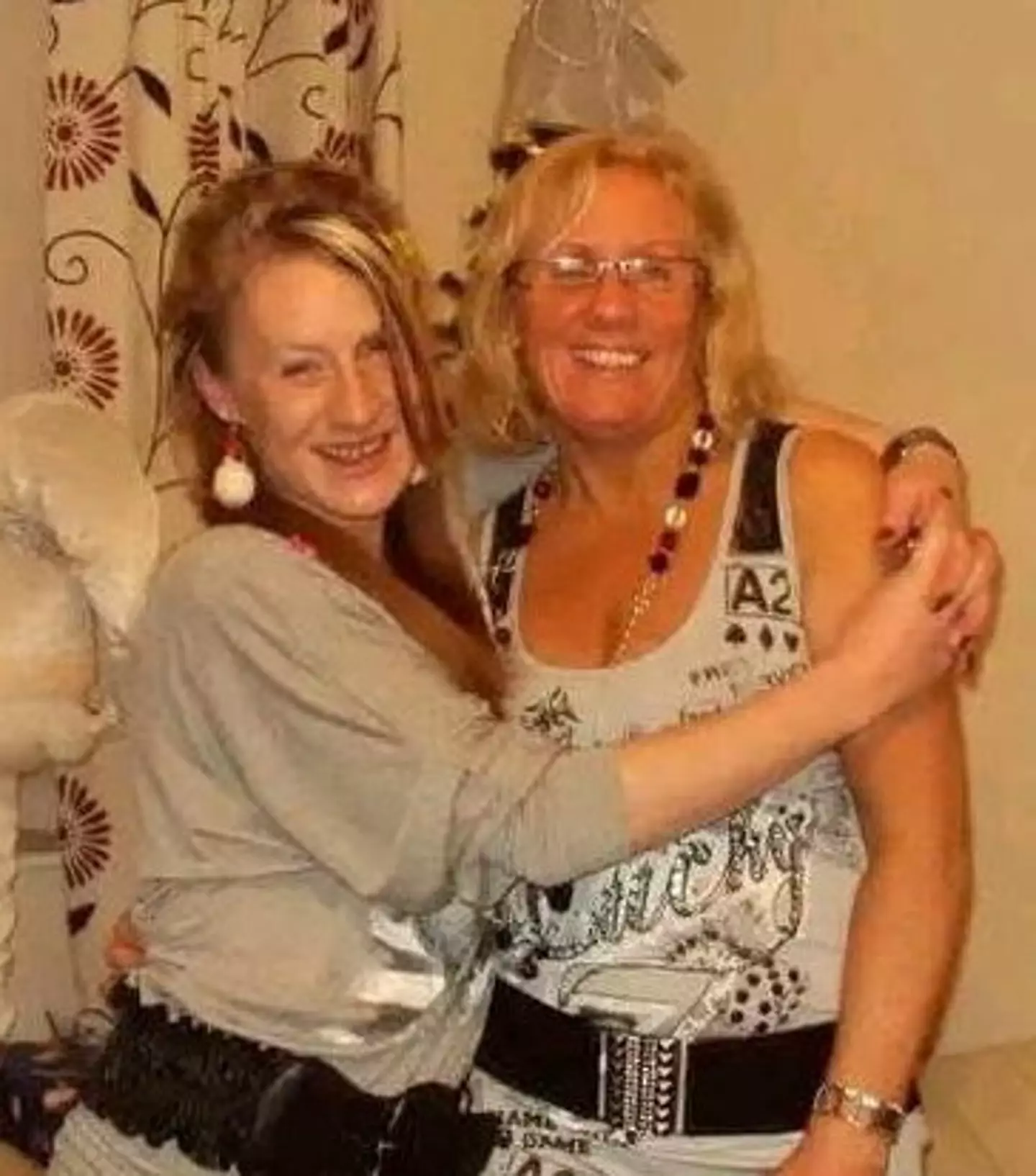 Sabrina pictured with her mum, Christine (SWNS)