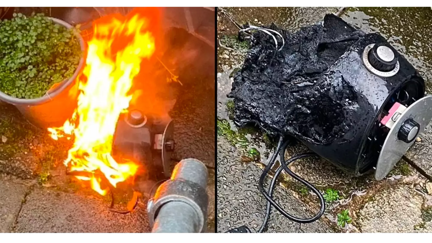 Woman issued terrifying warning after air fryer suddenly burst into flames