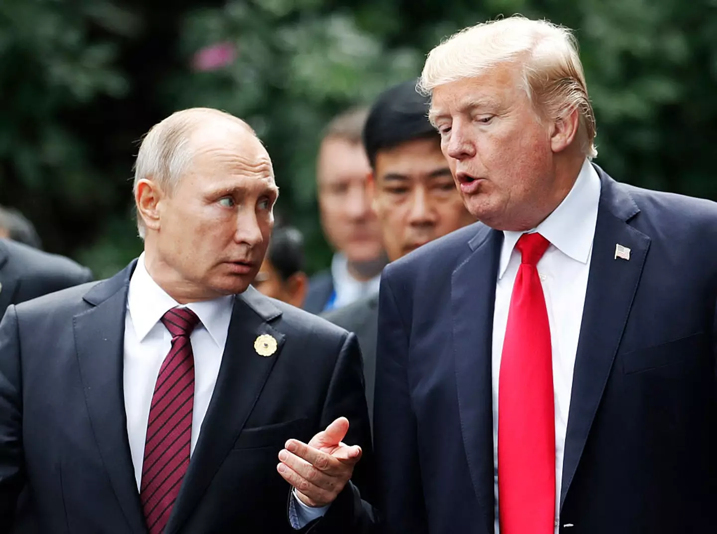 Donald Trump said he had another phone call with Vladimir Putin (JORGE SILVA/POOL/AFP via Getty Images)