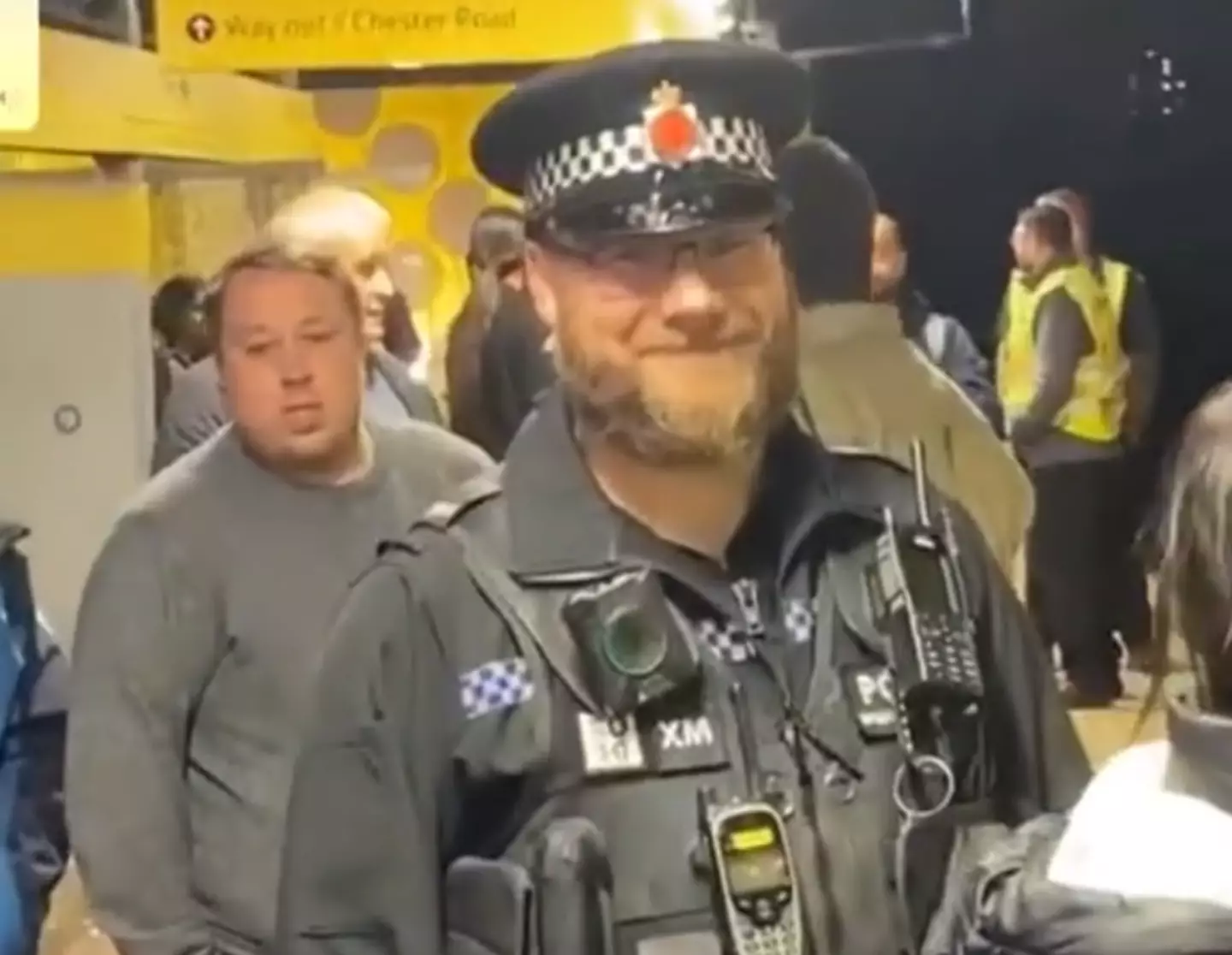 TikToker Ruthie Kerr came face-to-face with the Seth Rogen lookalike on a tram platform in Manchester.