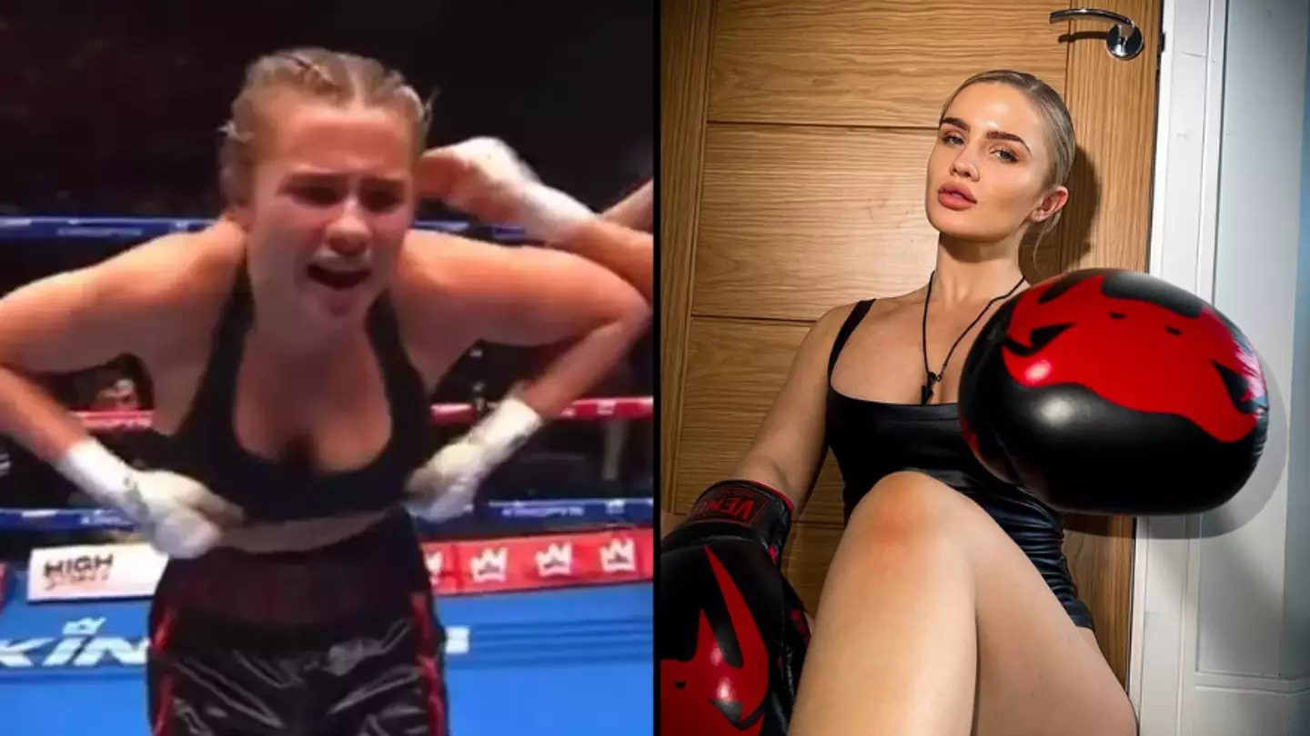 Boxer Daniella Hemsley has been banned from final after she lifted up her top in celebration