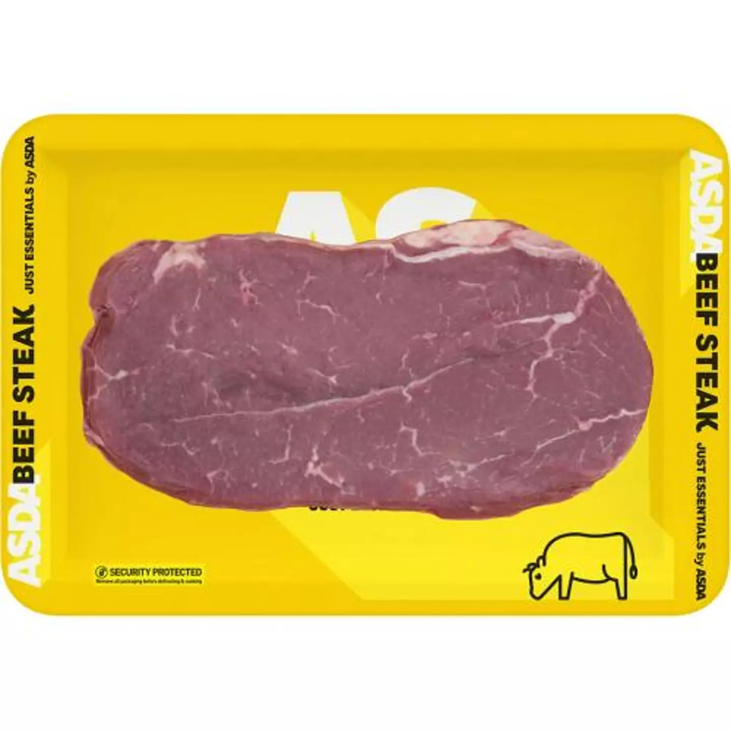 Asda steaks are just £2 for 170g of beef steak.