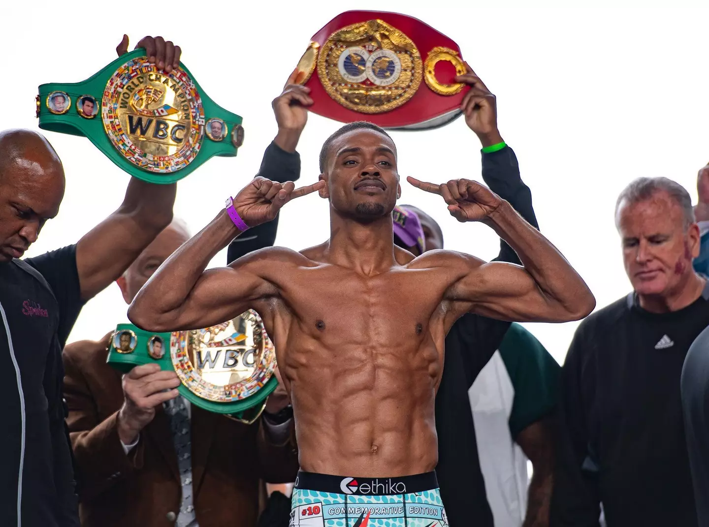 Errol Spence Jr appeared to be mostly unharmed in the crash.