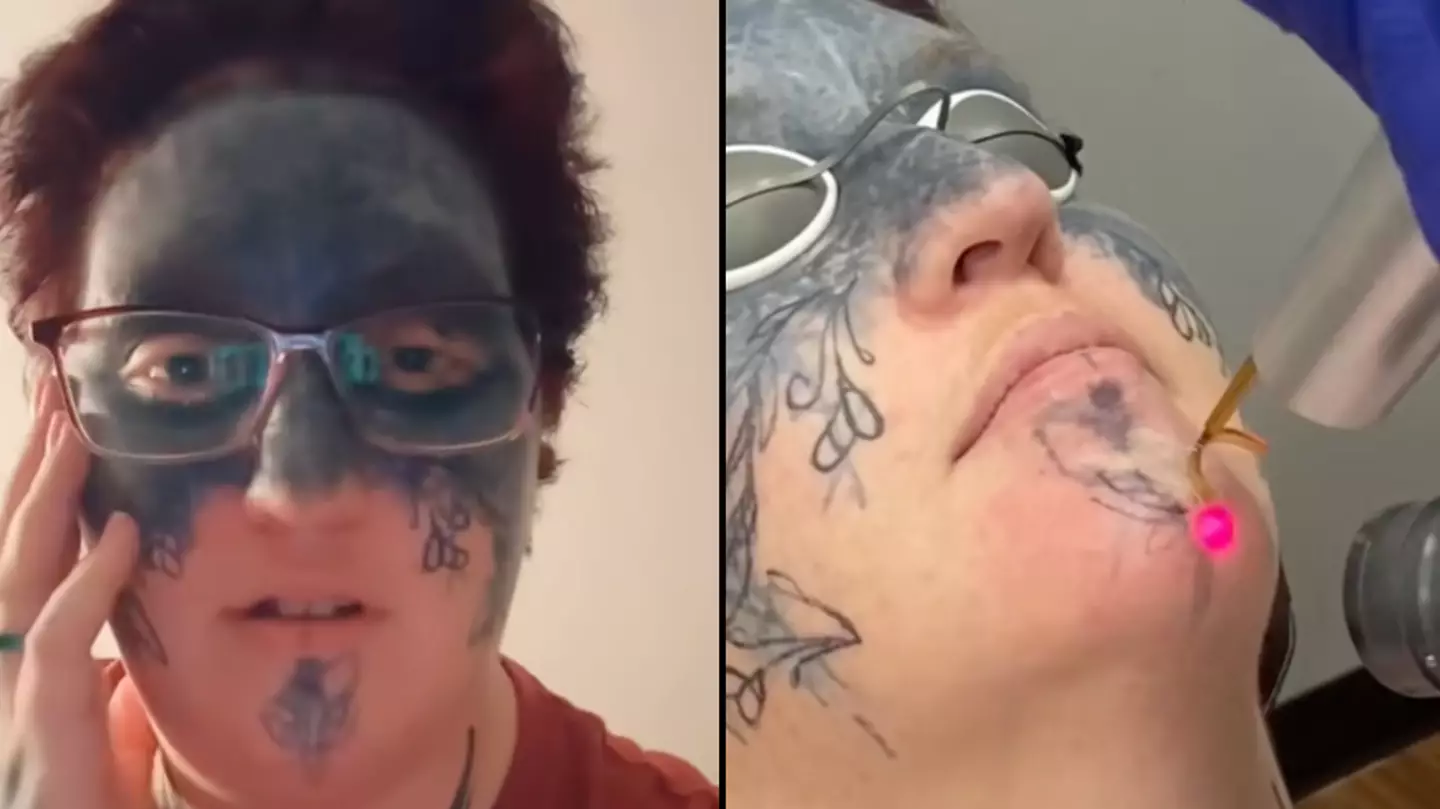 Woman whose face was tattooed 'against her will' has ‘life changed’ after stranger offers to help with removal