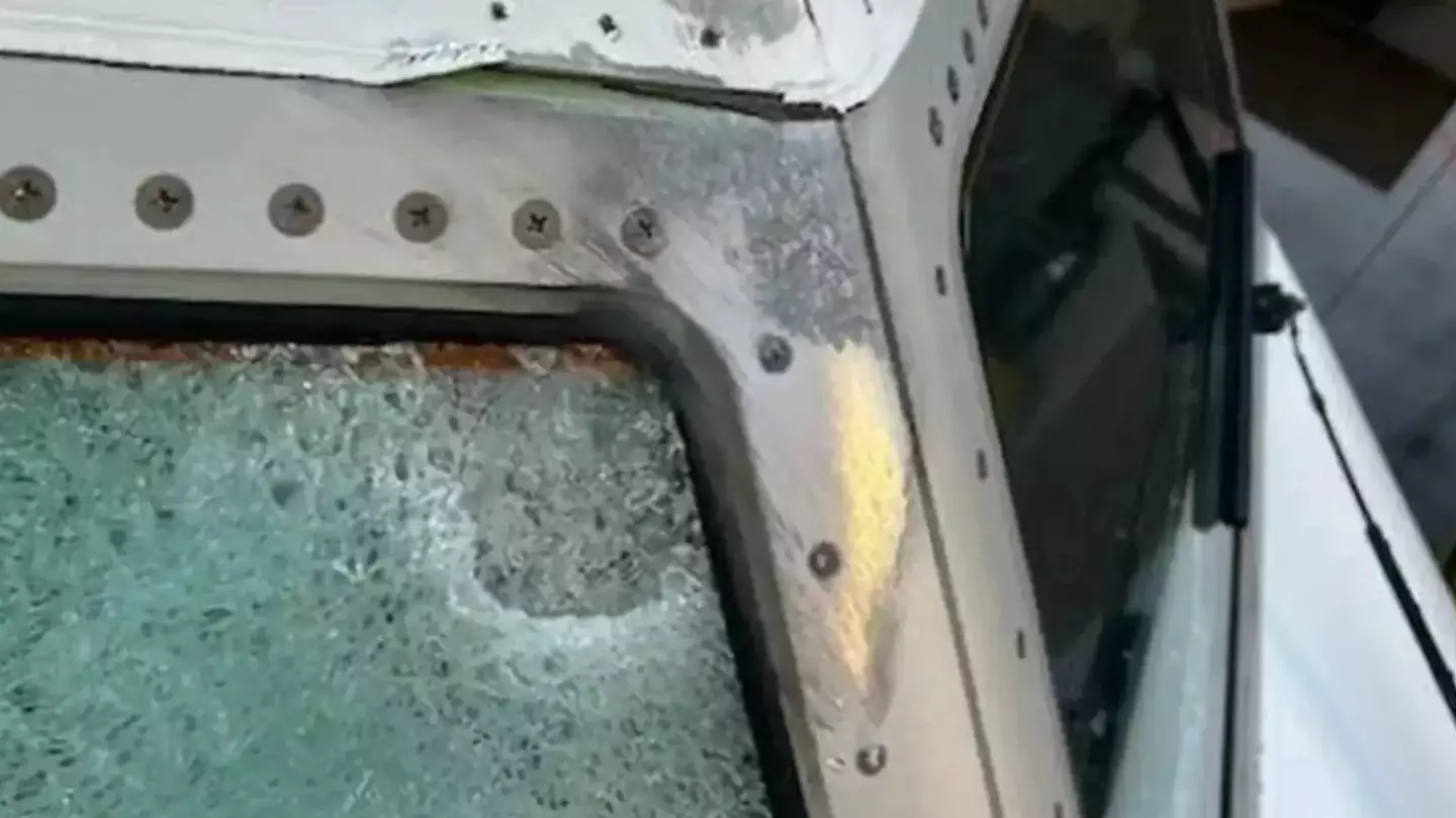 Pilot left covered in blood after object smashes into plane windscreen at 36,000ft