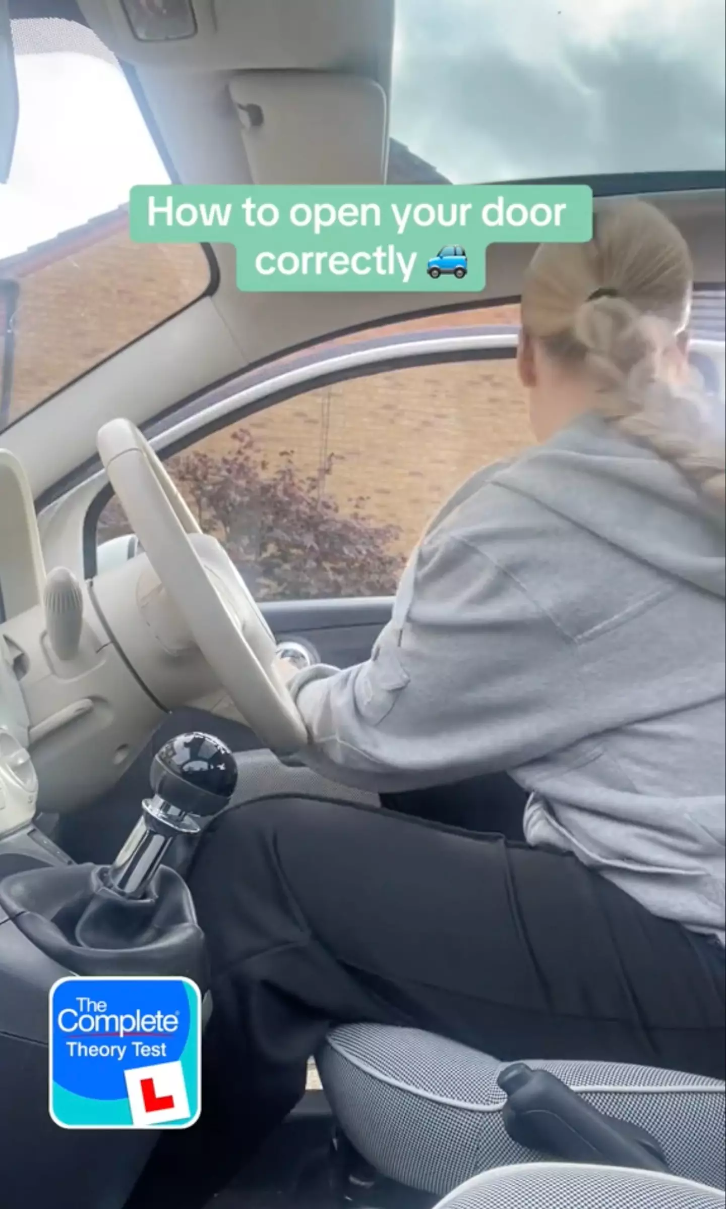 She then demonstrated how to do it while encouraging motorists to take part.