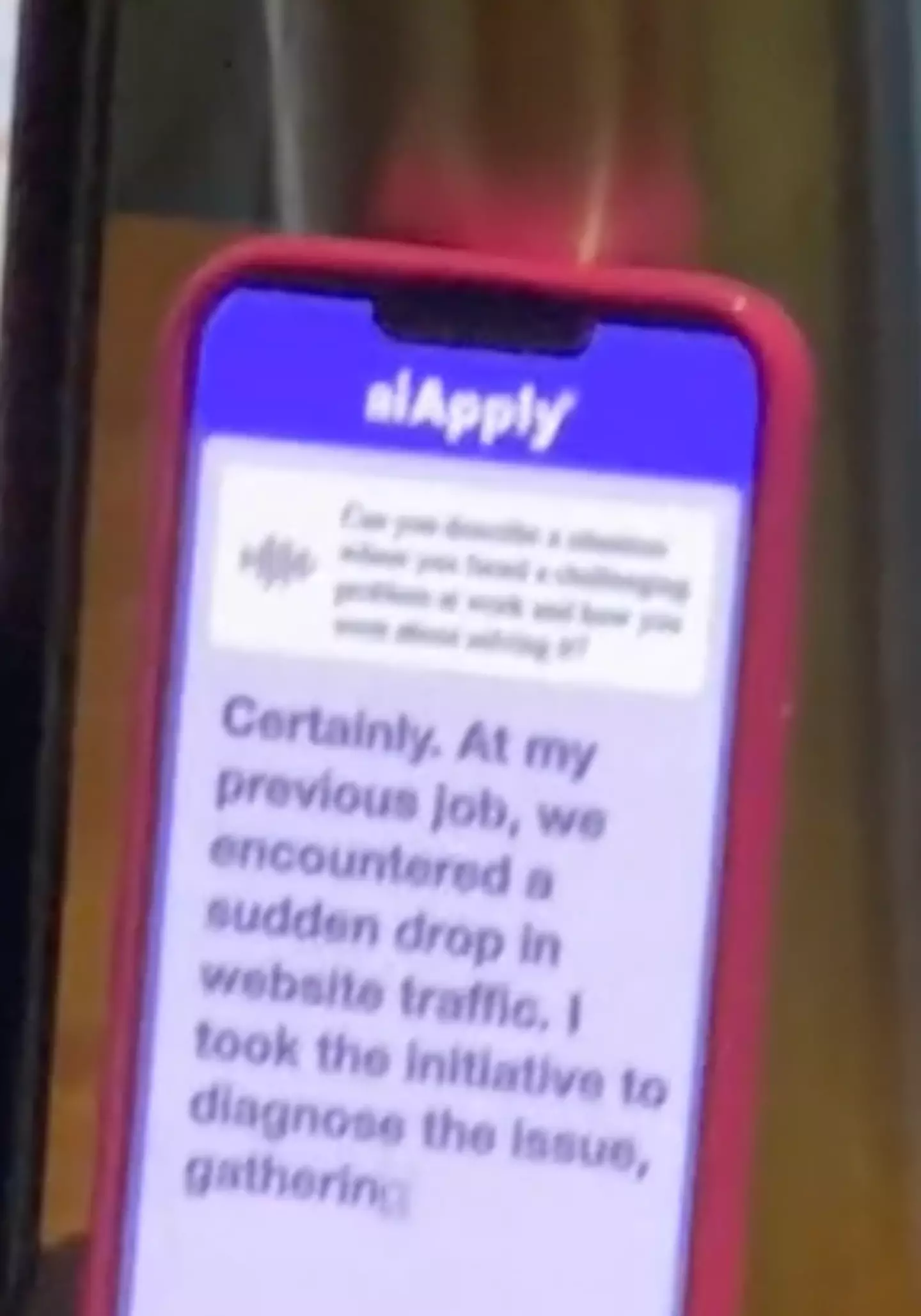 The AI app was generating an answer.