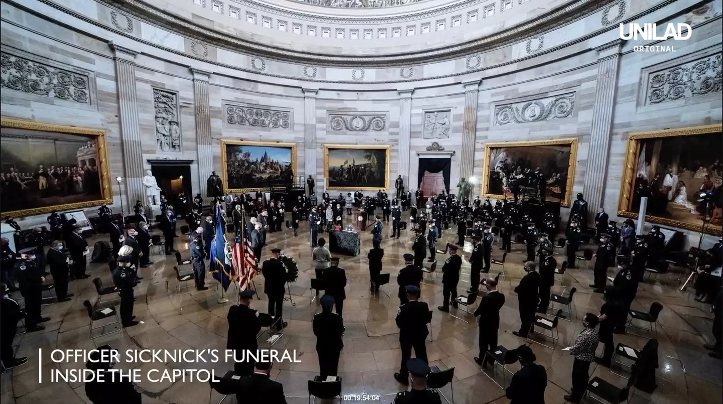 Officer Sicknick's Funeral (UNILAD)