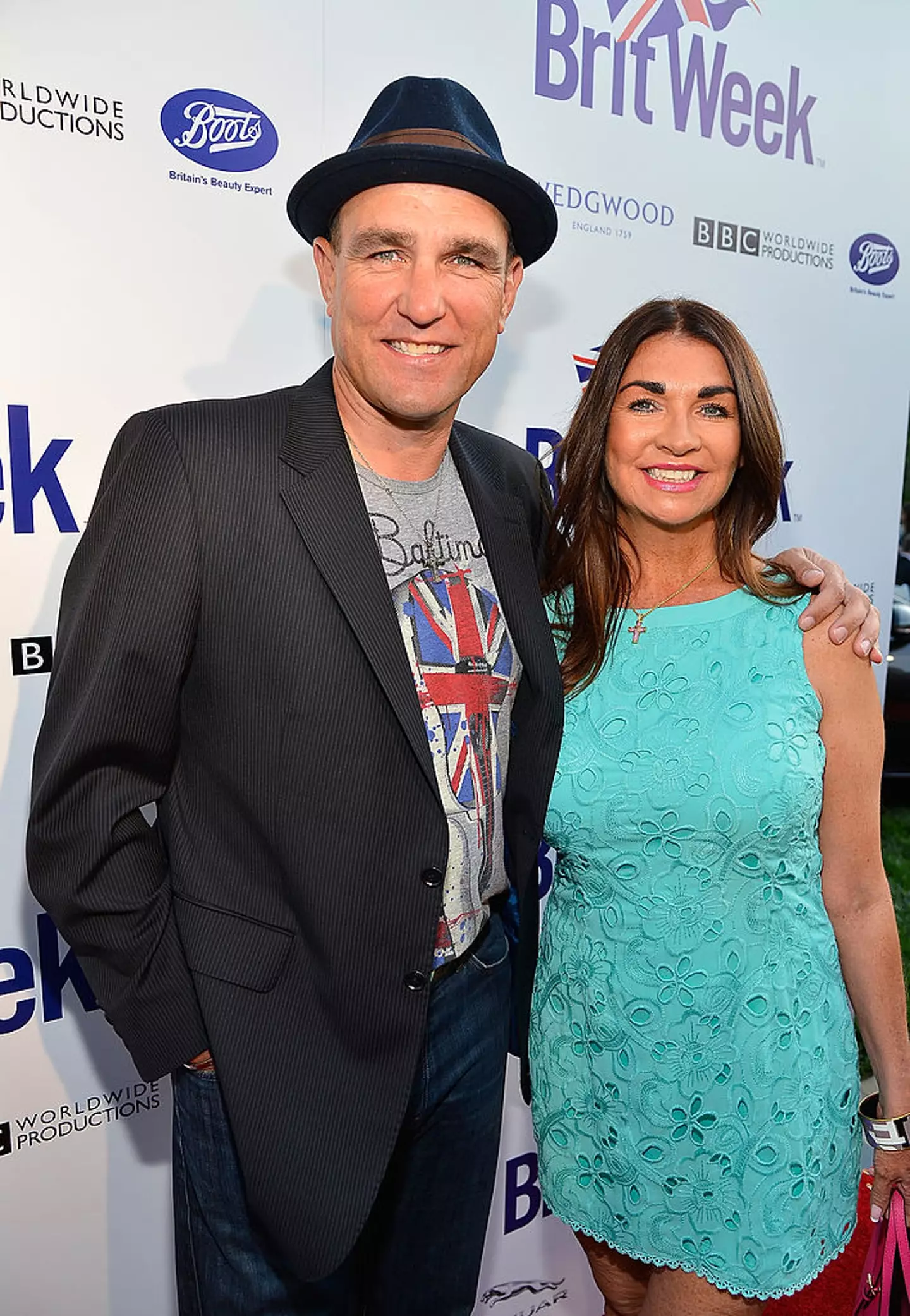 Vinnie Jones and Tanya.
