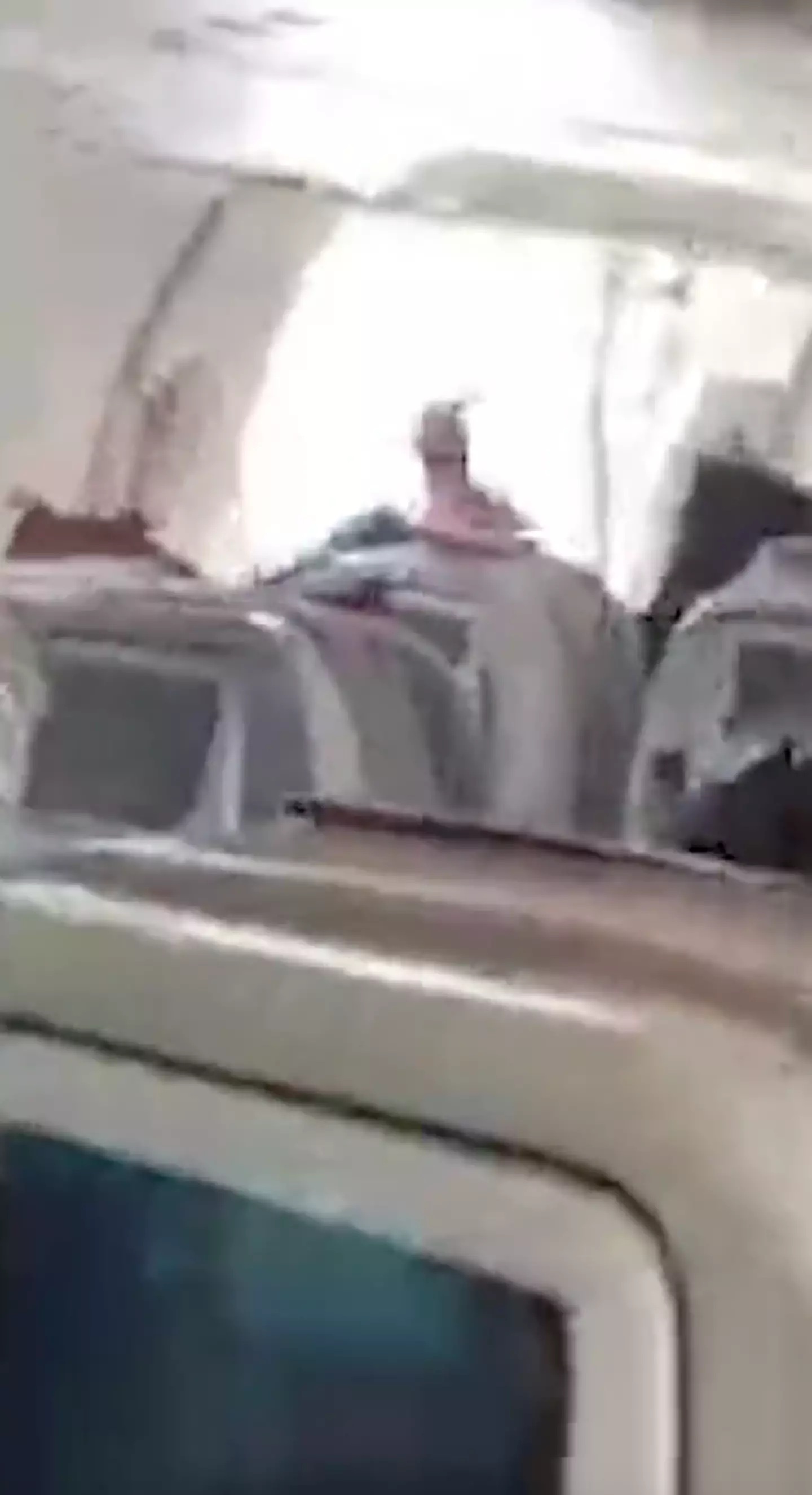 The passenger has since been arrested for opening the emergency level mid-flight.