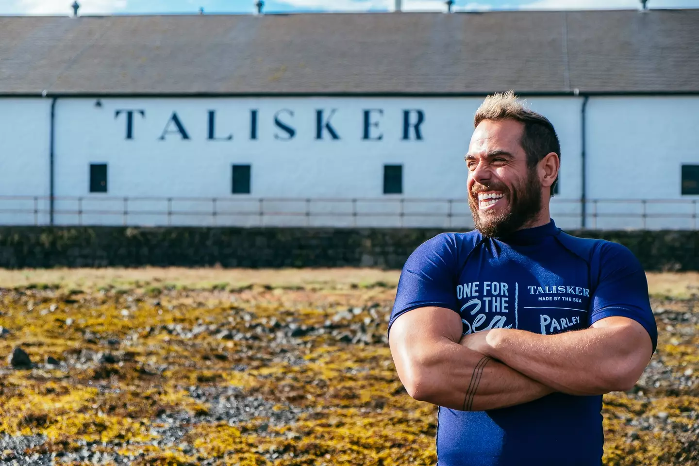 Ross did the swim in collaboration with Talisker and Parley.