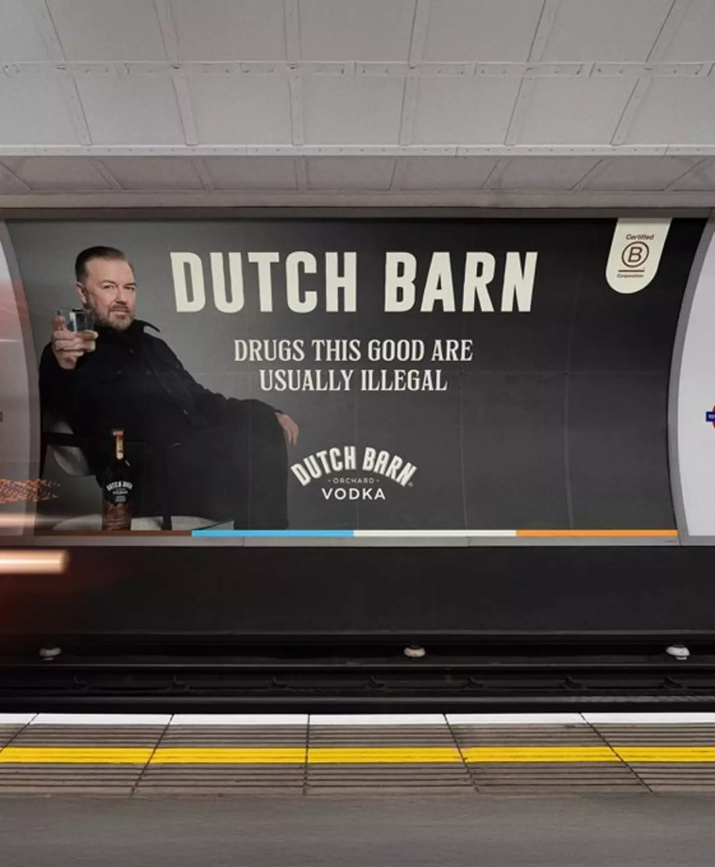 Gervais said sales of Dutch Barn Vodka have gone through the roof (Instagram/@rickygervais)