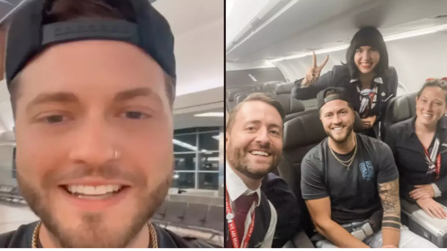 Passenger who had entire plane to himself after 18-hour delay is now in group chat with the crew