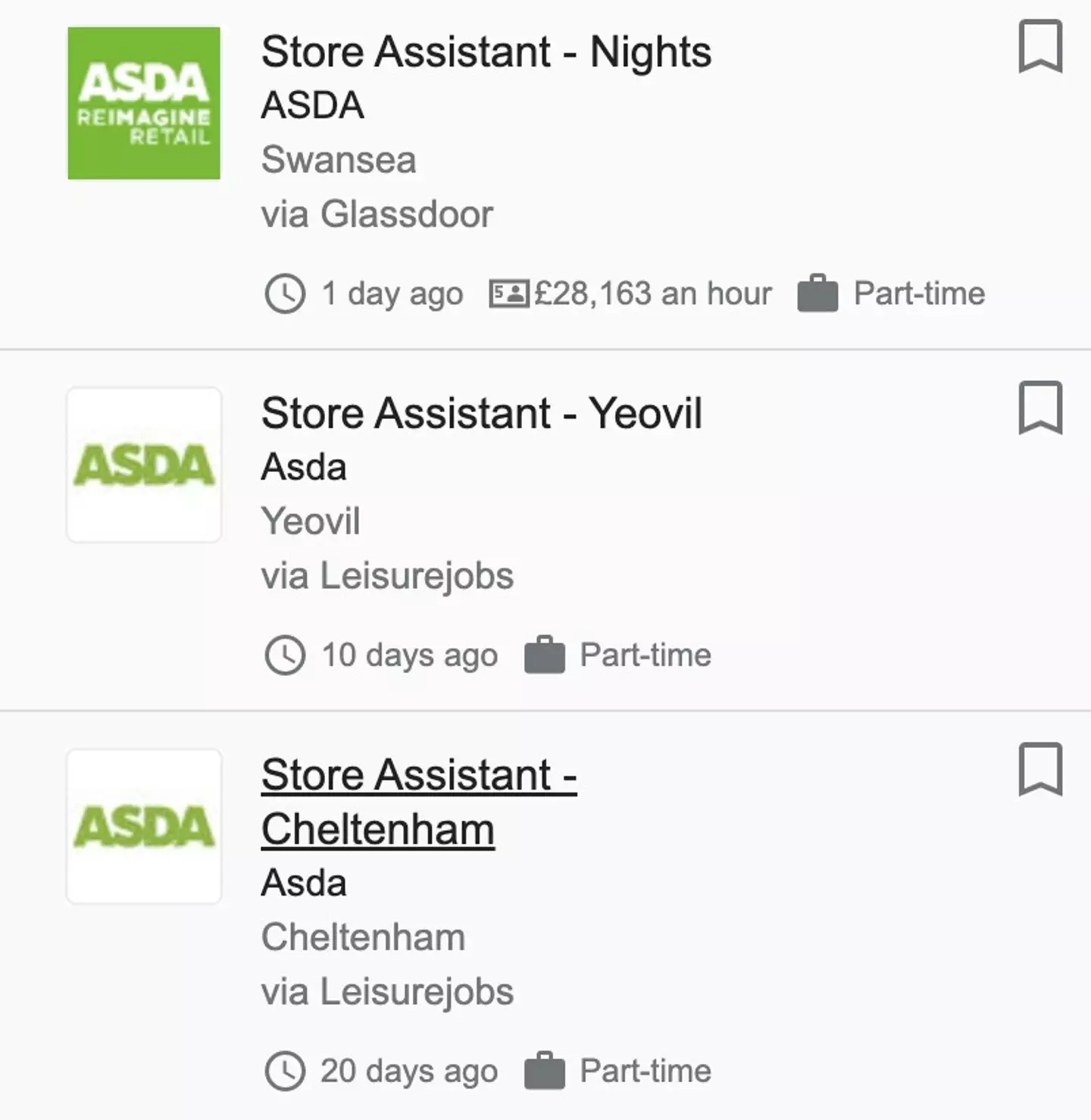 Sure you'd have to work nights in a Swansea ASDA, but £28,163 an hour is nothing to be sniffed at.