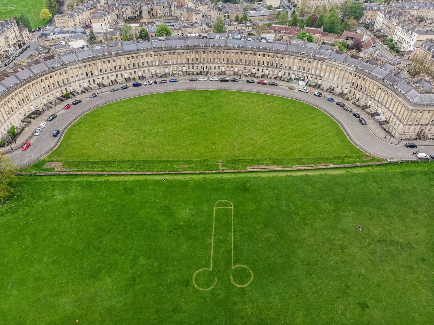 A giant penis has appeared at King Charles' coronation party site - the news no royalist really wants to hear.