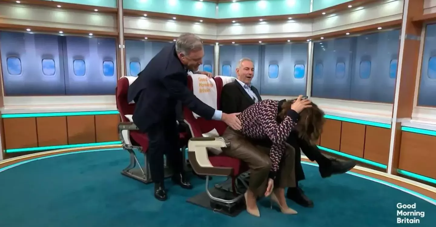 Ed Balls accidentally kicked Susanna Reid in the head.