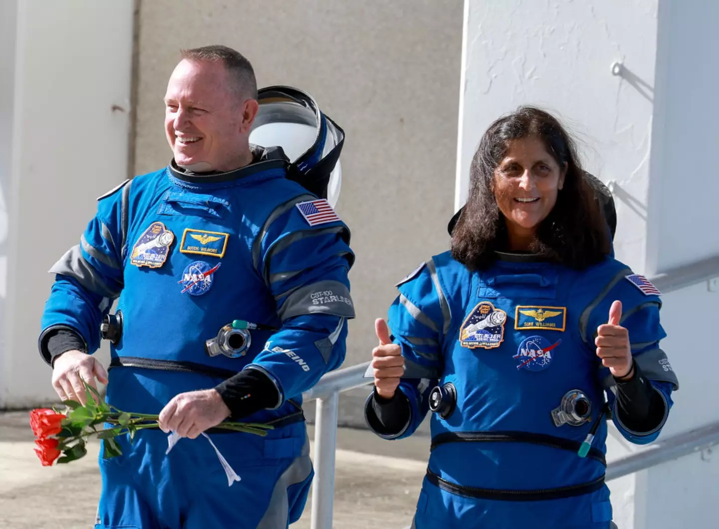 Sunita 'Suni' Williams and Barry 'Butch' Wilmore didn't think they would be spending so long in space (Joe Raedle/Getty Images)