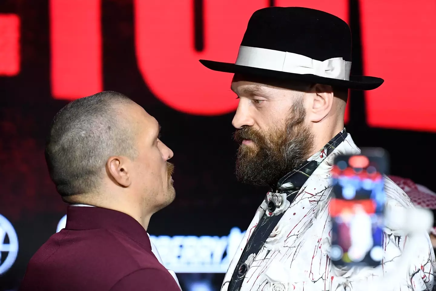 The pair stared one another down for nearly 11 minutes (AFP via Getty Images)
