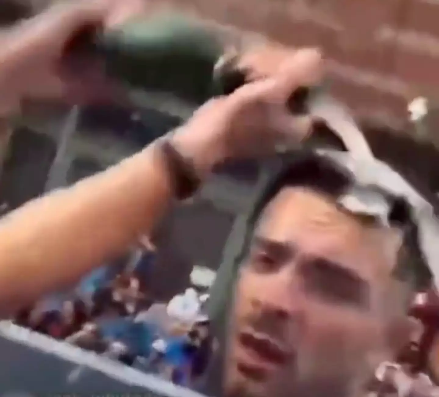 Who needs a shower when you can have beer poured on your head?