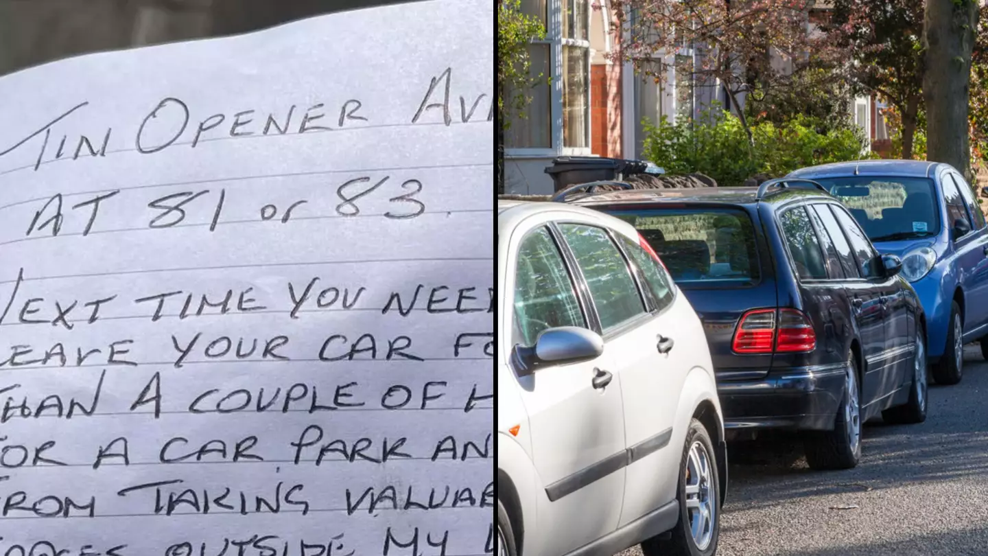 Woman is 'shaken' after finding threatening note on car which was parked in 'perfectly legal' spot