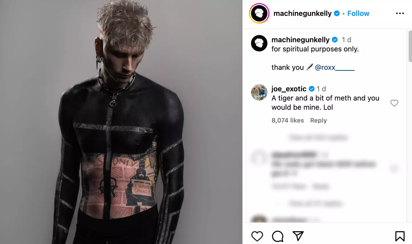 Joe Exotic took to Instagram to ‘shoot his shot’.
