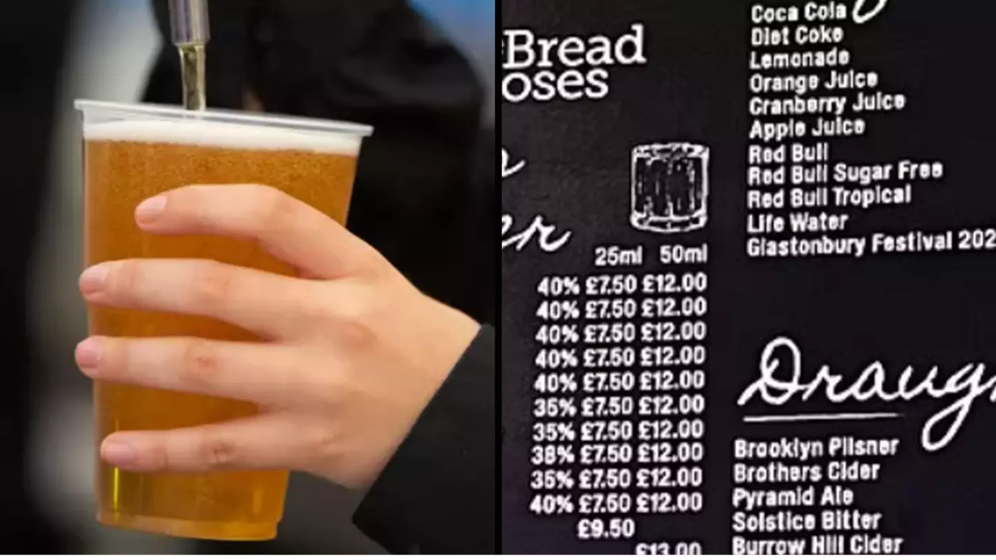 Punters shocked at how much drink prices are at Glastonbury Festival