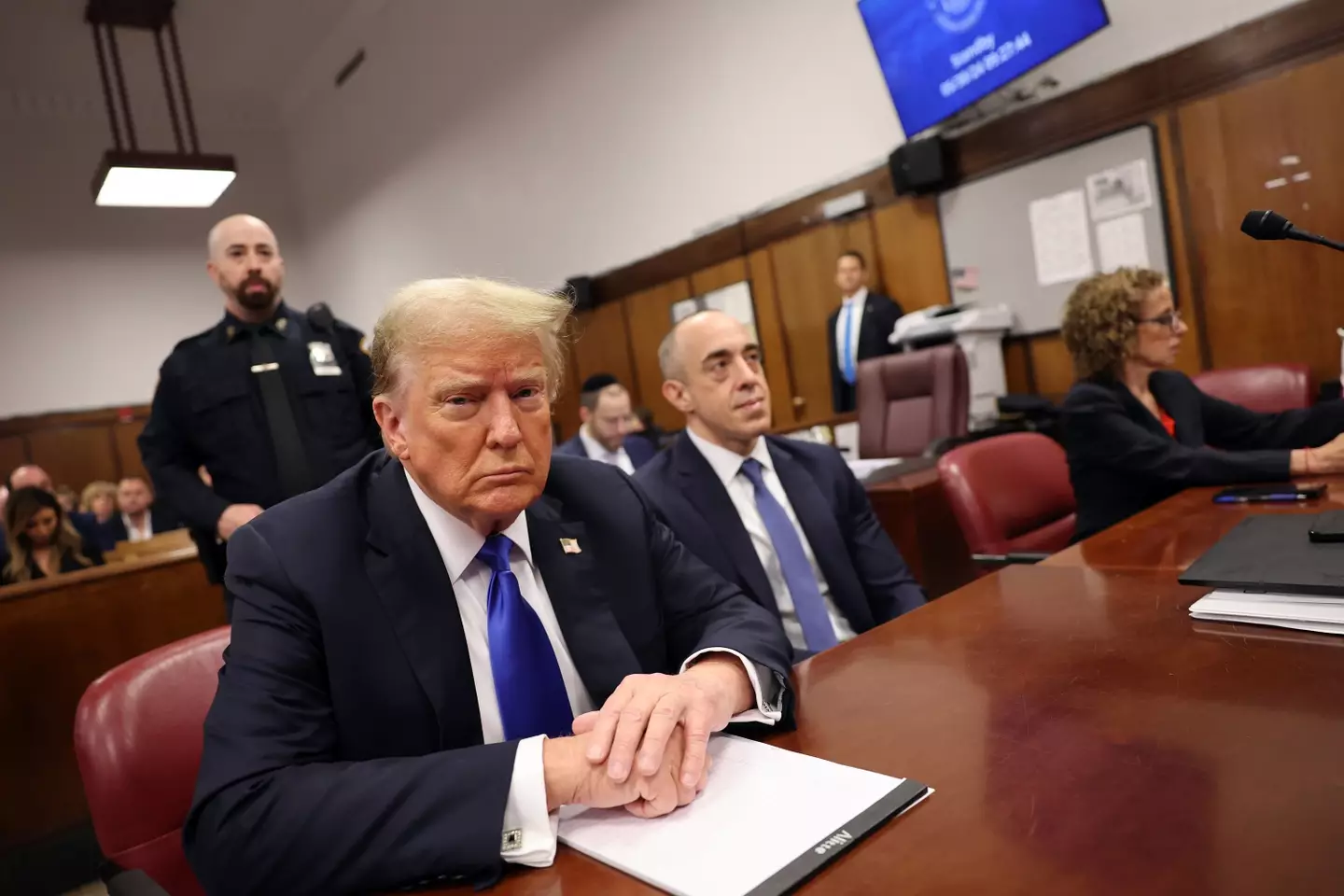 Donald Trump in court during the trial over hush money payments (Michael M. Santiago/Getty Images)