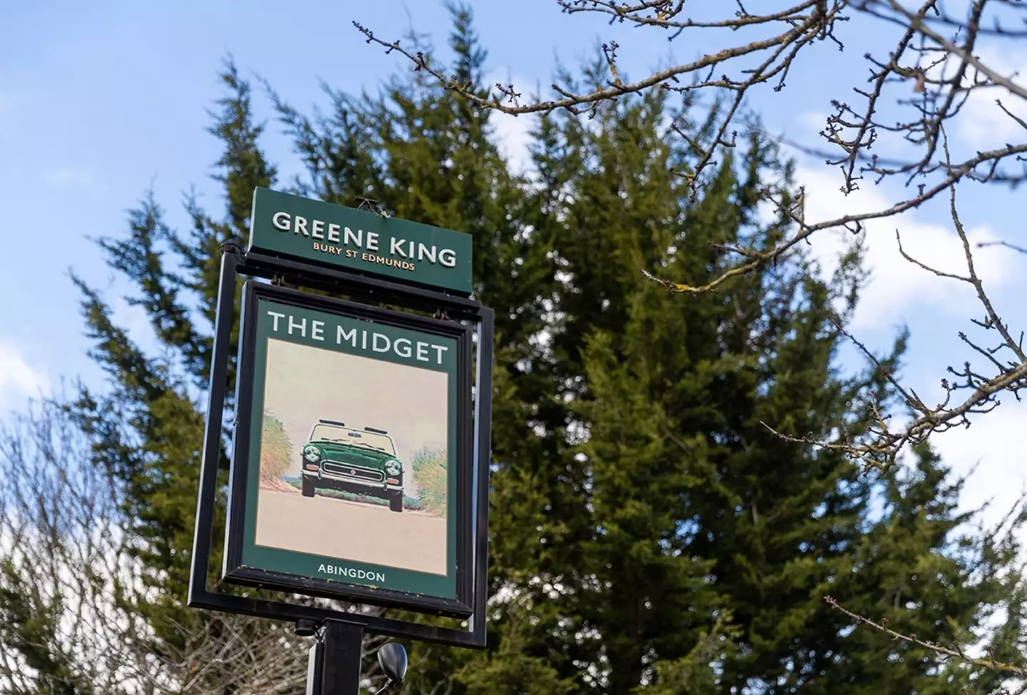 The pub was named after a famous car from the twon (Greene King)