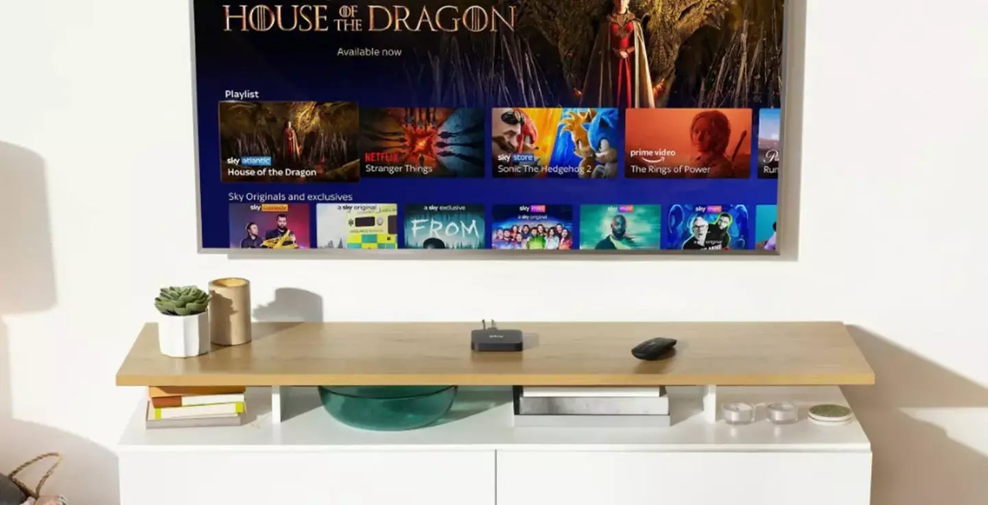 Sky Stream is a small and unobtrusive box that connects you to Sky and other platforms