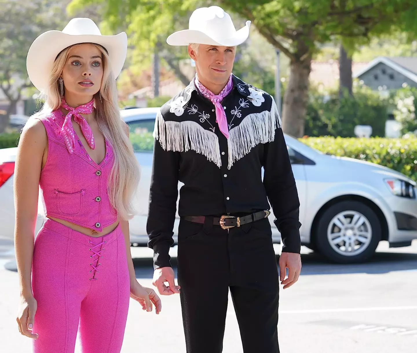 Barbie's cowboy outfit definitely isn't your average real-world style.