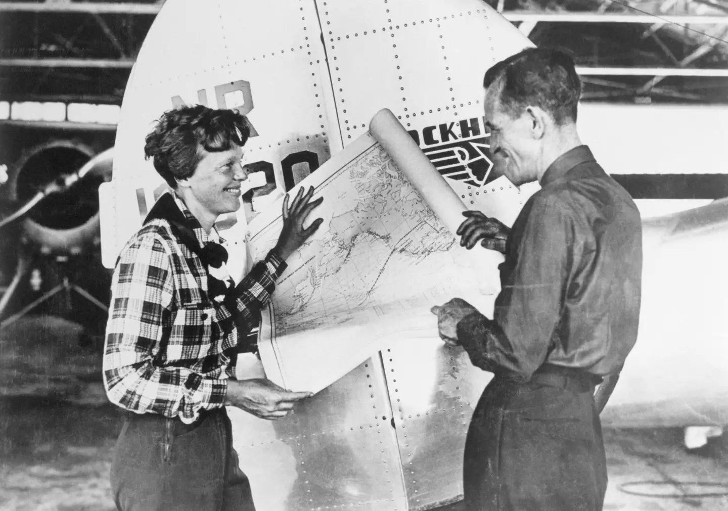 Amelia Earhart and Fred Noonan went missing on 2 July, 1937 (Bettmann/Getty Images)