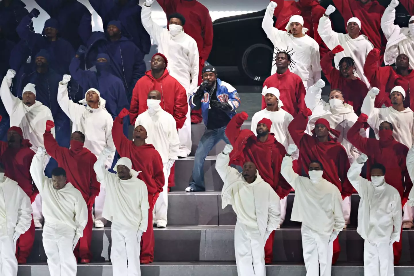 Kendrick Lamar during his halftime show (Cindy Ord/Getty Images)