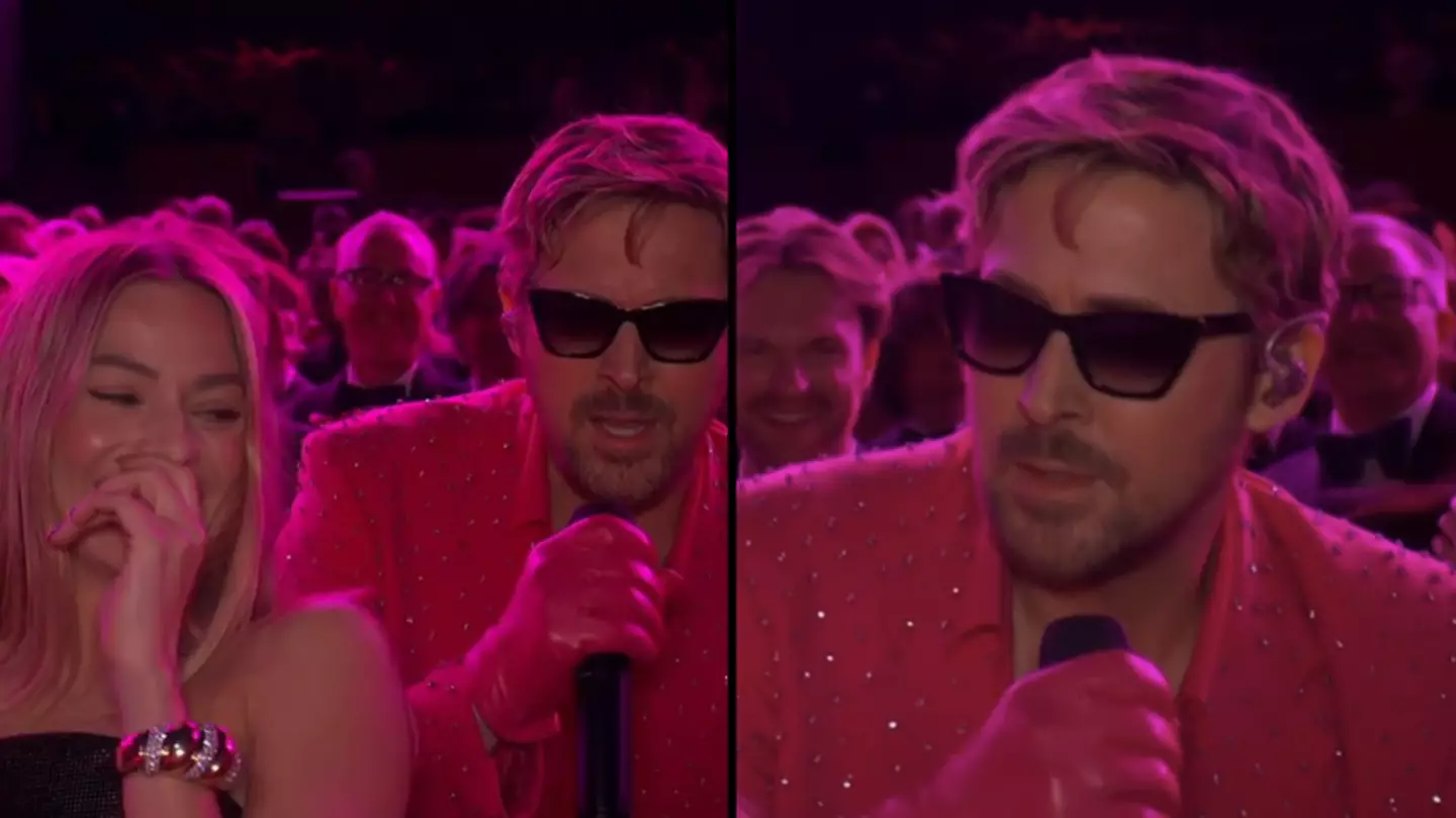 Ryan Gosling fans all have same reaction as he performs I’m Just Ken at the Oscars dressed in pink