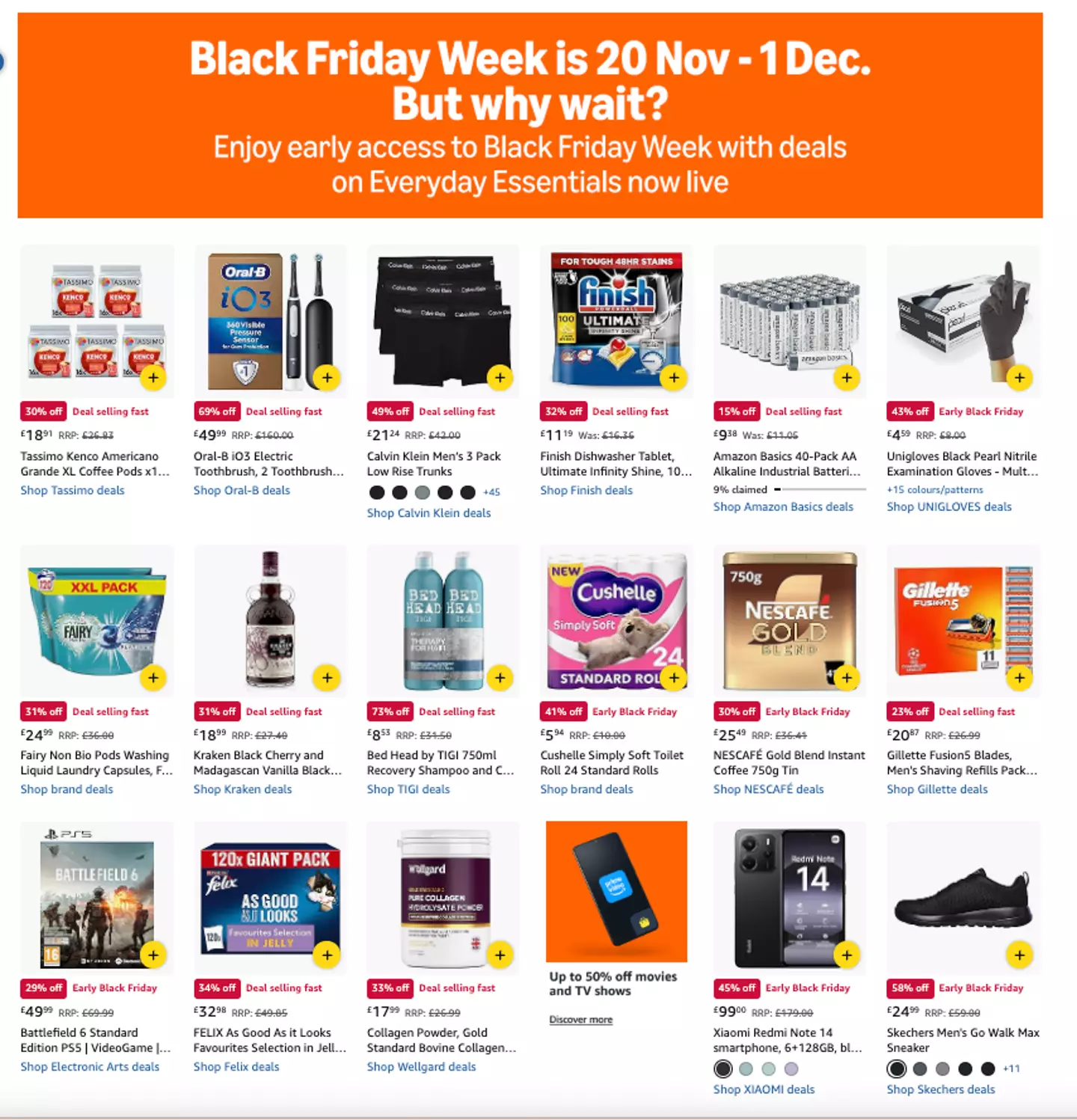 Amazon Black Friday deals are now live