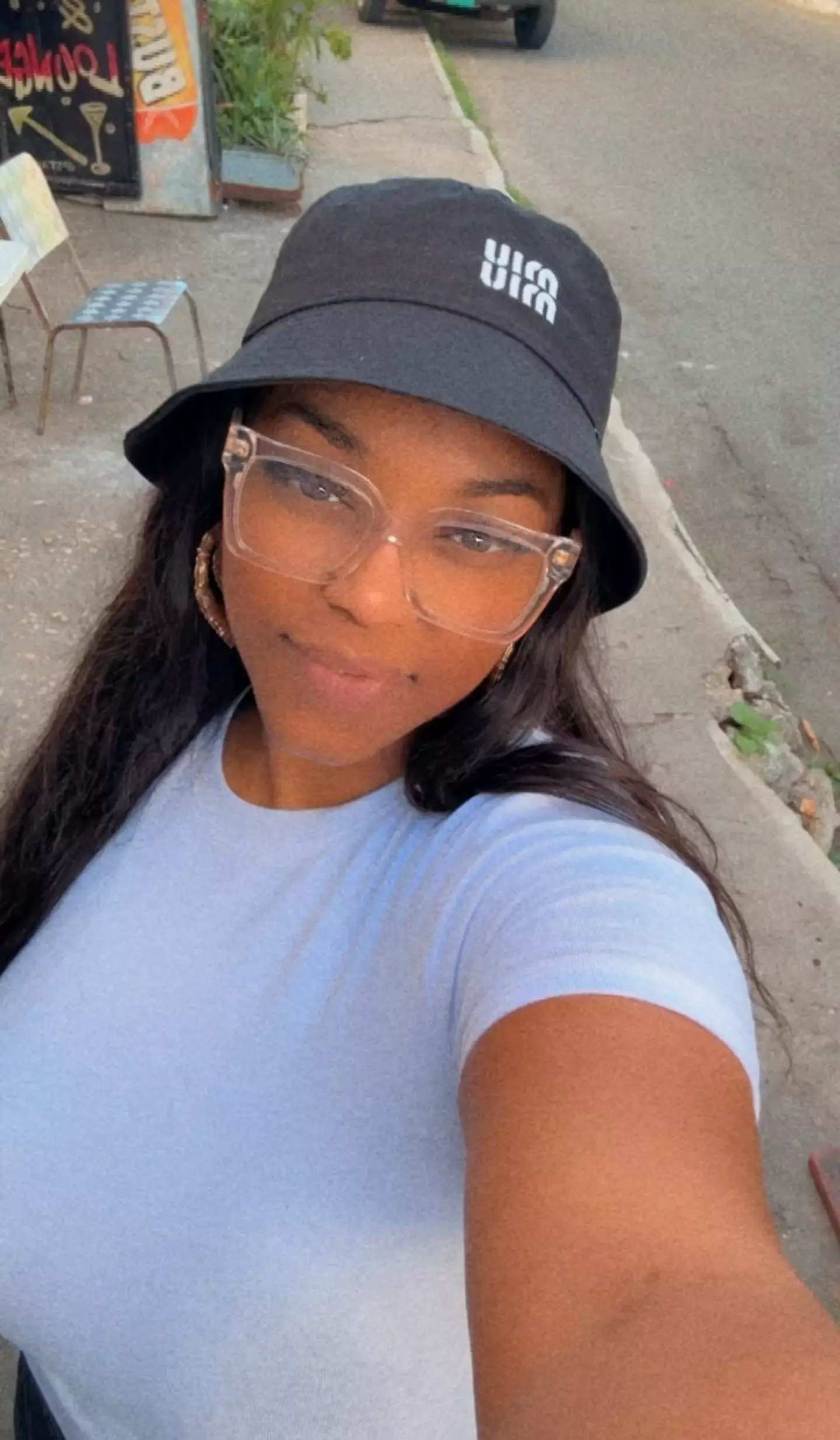 L.A. Cartier, 36, has to tell people her name is spelt 'L dot A dot' (SWNS)