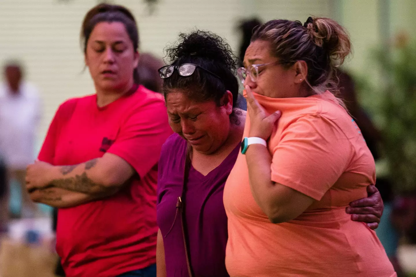 Family members awaiting news of missing relatives from carnage at Robb Elementary School.