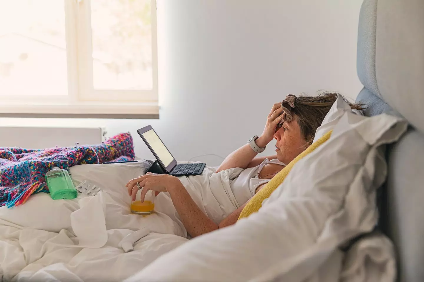 The advice for people with flu is to get rested and stay hydrated (Getty Stock Images)