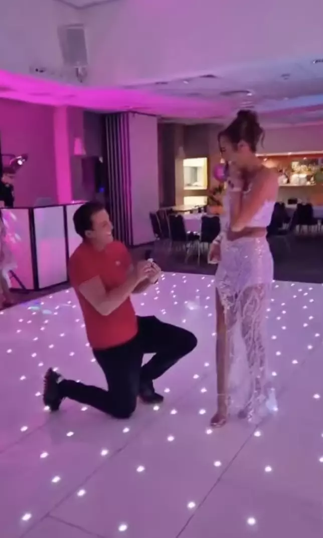 Price popped the question at Venezuela's birthday party (Instagram/@parisfury1)