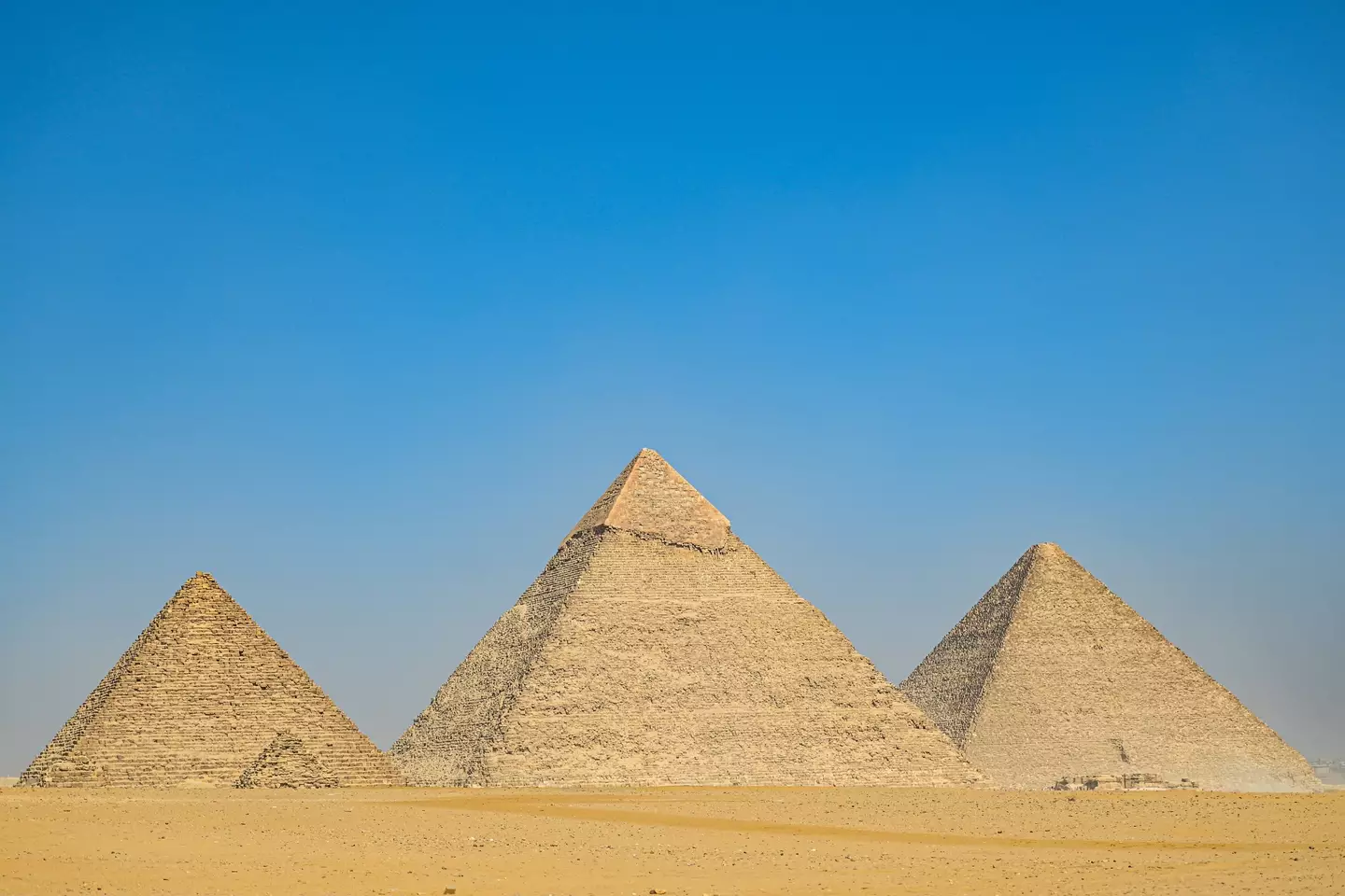 The Pyramids of Giza.