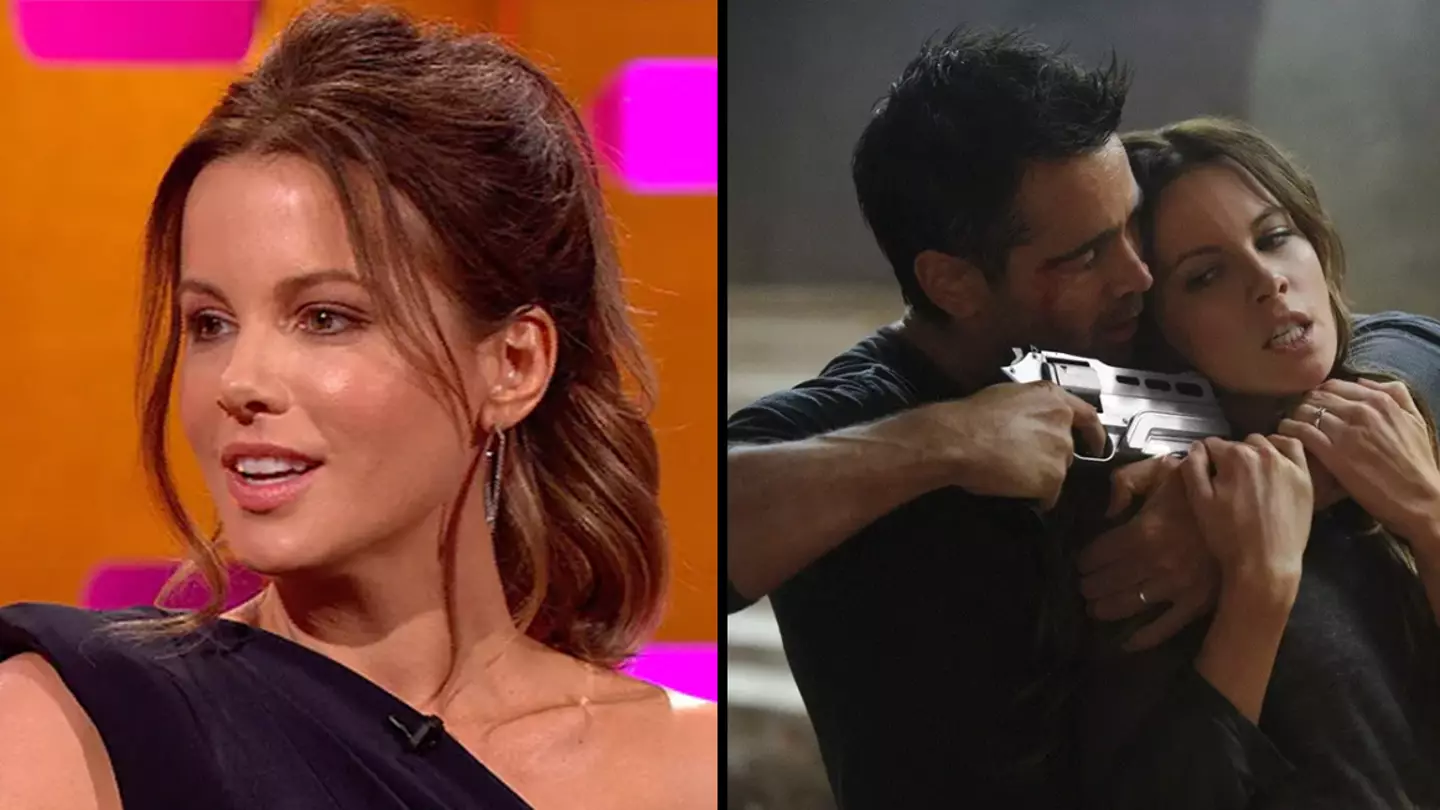 Kate Beckinsale accidentally hit Colin Farrell in the face with her vagina on the set of Total Recall