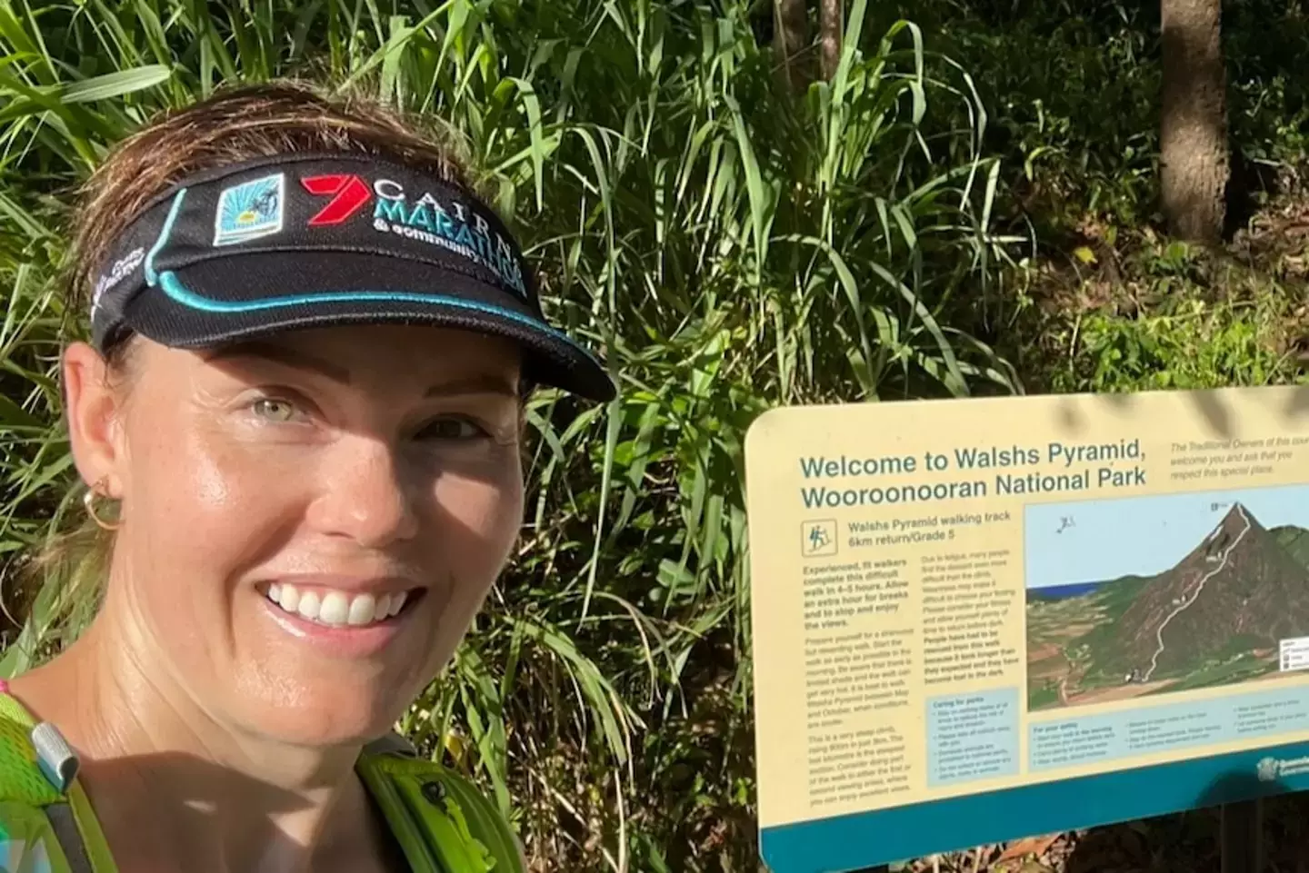 Naomi Lewis crashed into a Gympie-Gympie plant on a bike ride.