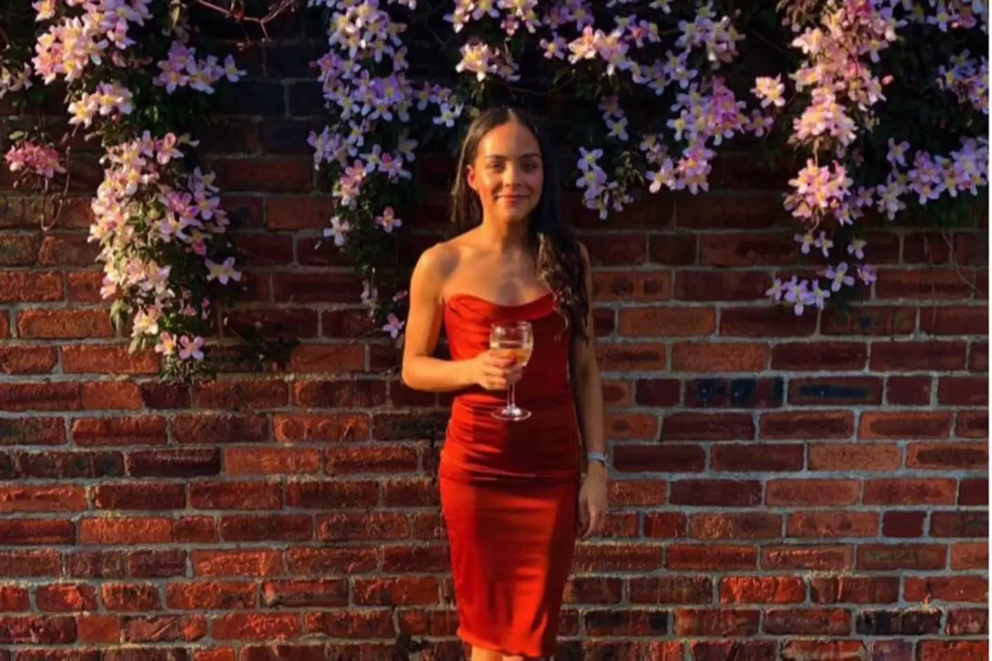 Her family posted the message for her.